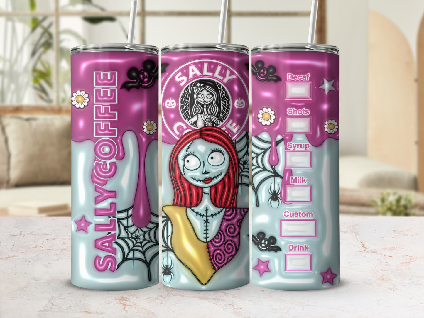 Sally Coffee Halloween Themed Travel Tumbler Cup