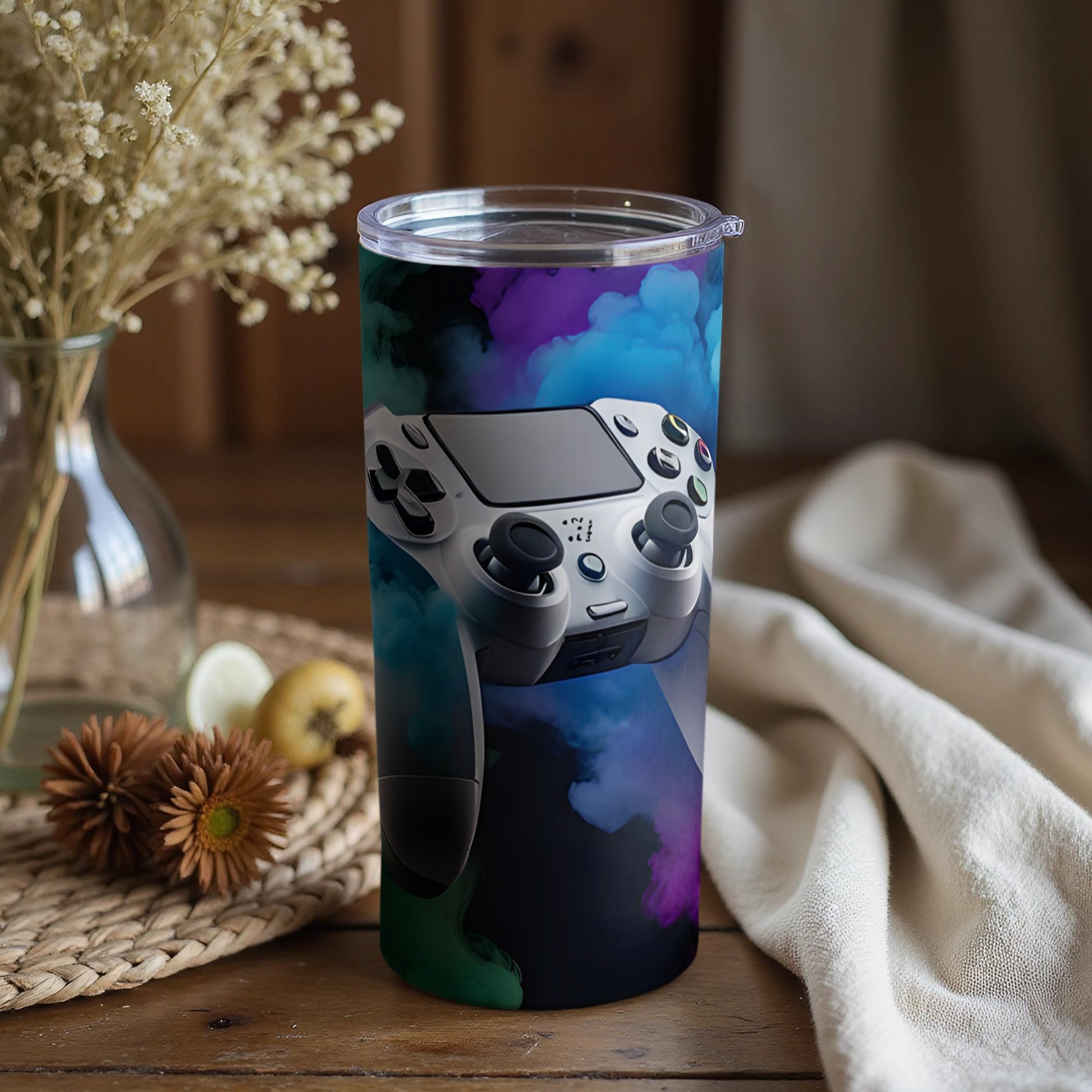Gaming Controller Theme Tumbler for Gamer Enthusiasts