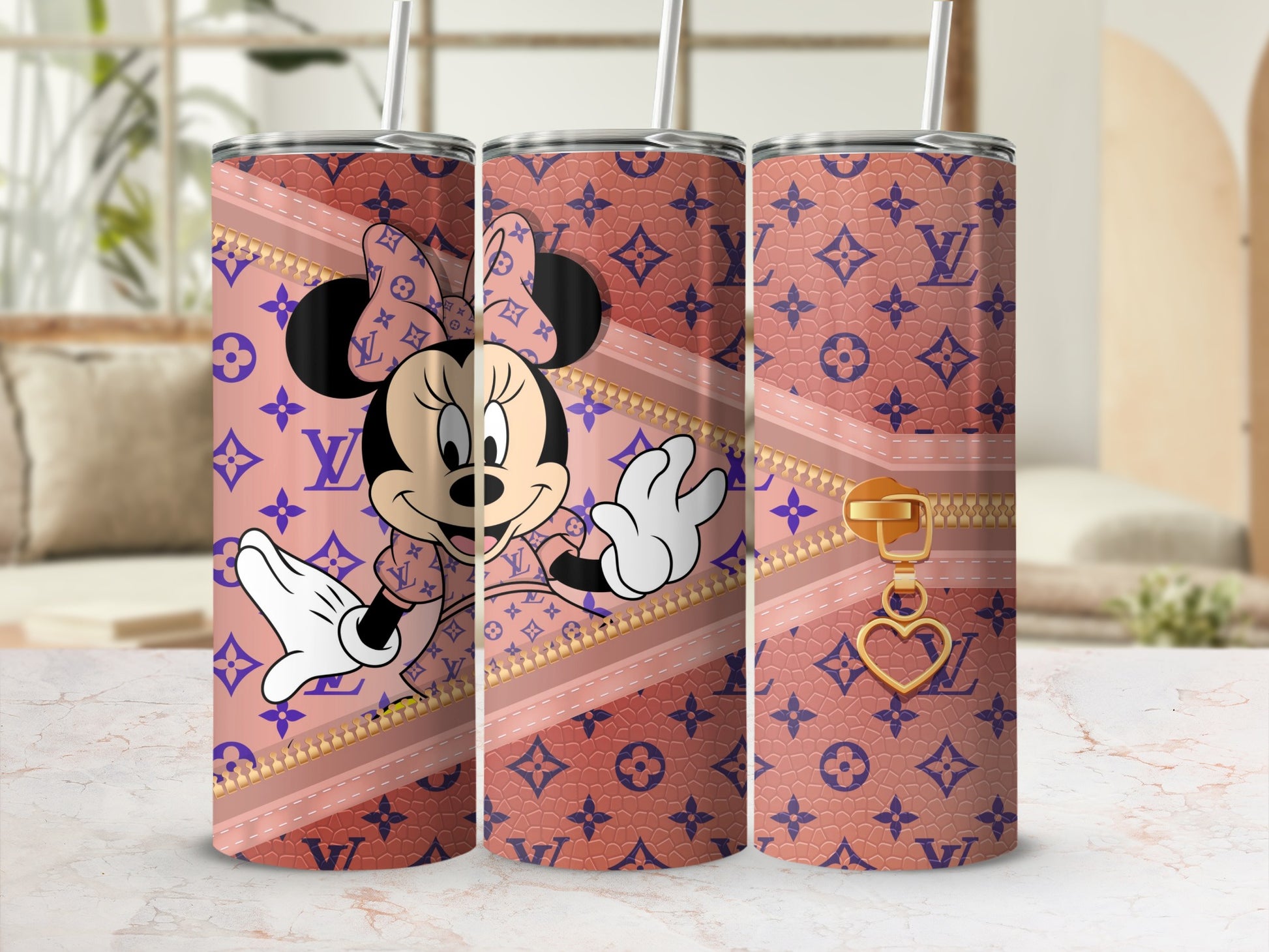 Minnie Mouse Luxury Brand Pattern Design Tumbler