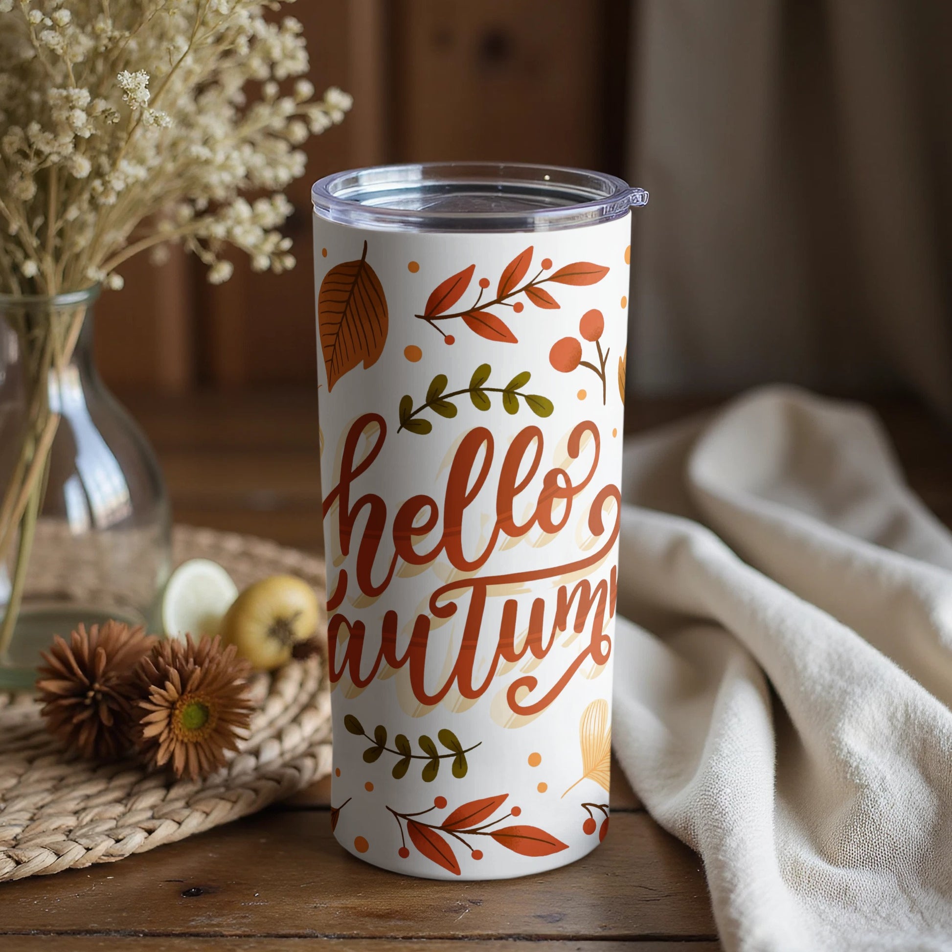 Hello Autumn Festive Design Travel Mug for Home Office