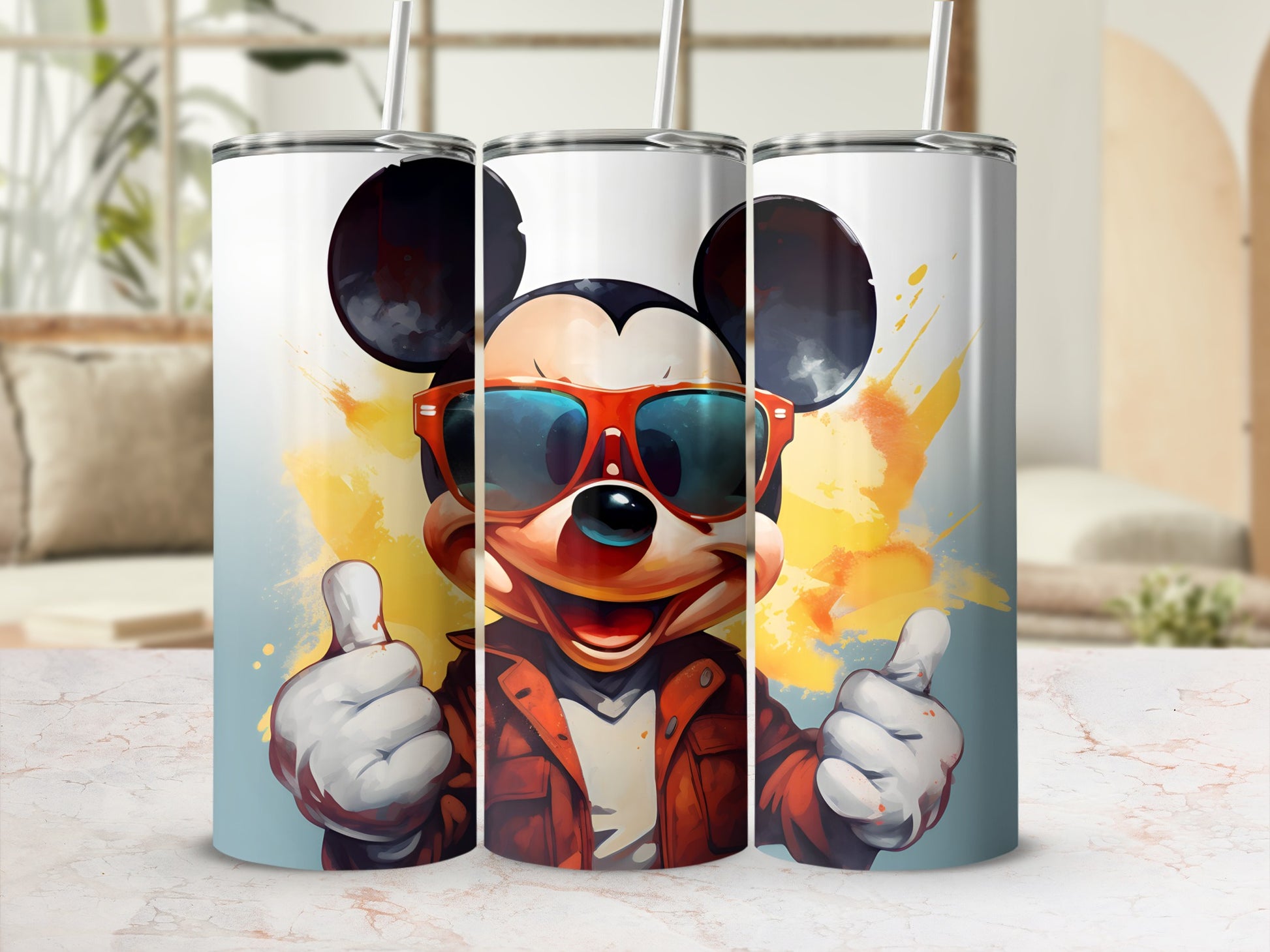 Cool Mouse Character with Shades Tumbler