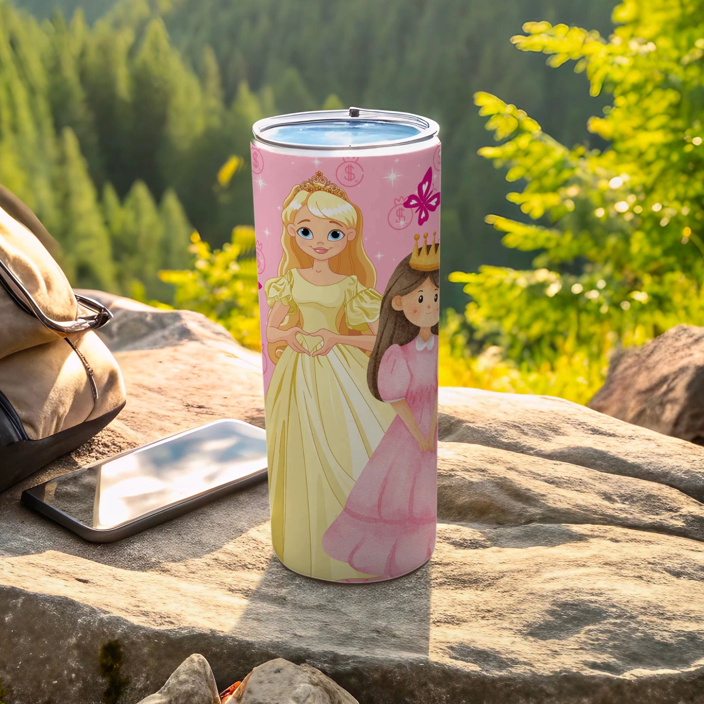 Princess Themed Insulated Tumbler with Straw