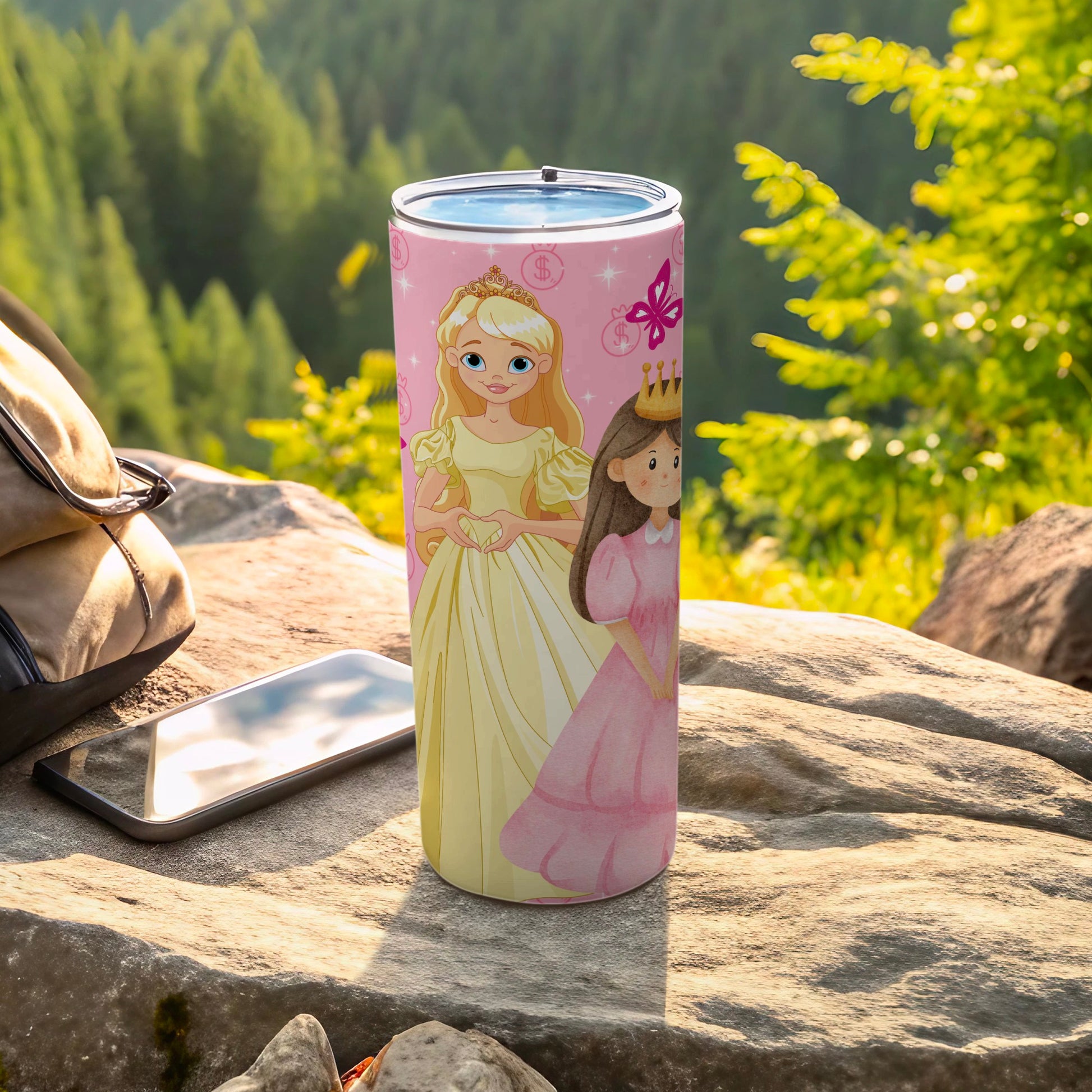 Princess Themed Insulated Tumbler with Straw