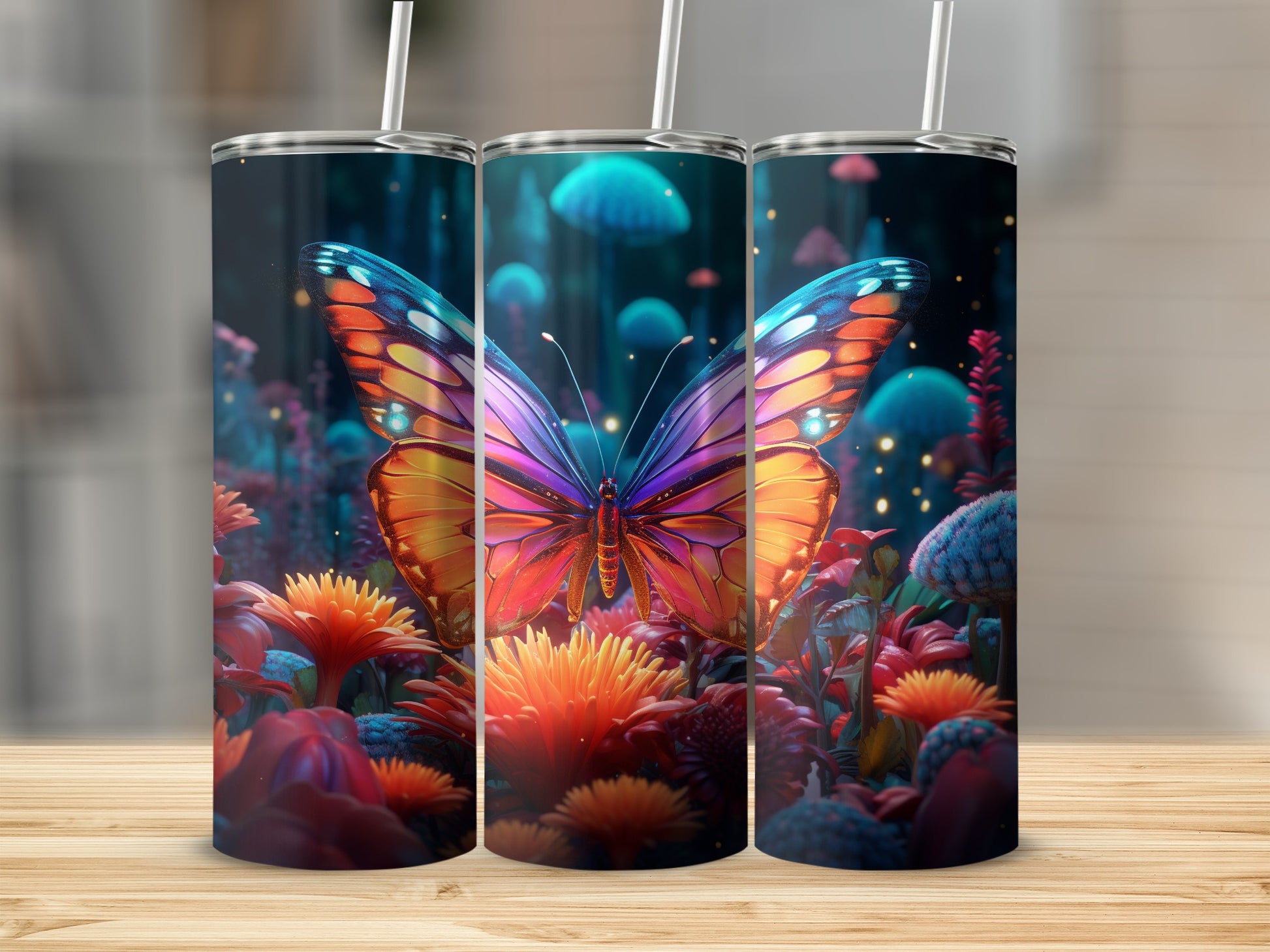 Vibrant Butterfly Enchanted Garden Glow Tumbler product type
Tumbler
Skinny Tumbler
Butterfly Art
Colorful Butterfly
Enchanted Garden
Fantasy Design
Glowing Flora
Magical Scene
Vibrant Colors
Artistic Print
Nature Inspired
Whimsical Item
Drink Container
Unique Gift
Beverage Holder
Floral Fantasy
Psychedelic Vibe
Dreamy Imagery
Aesthetic Tumbler
Beautiful Graphics
