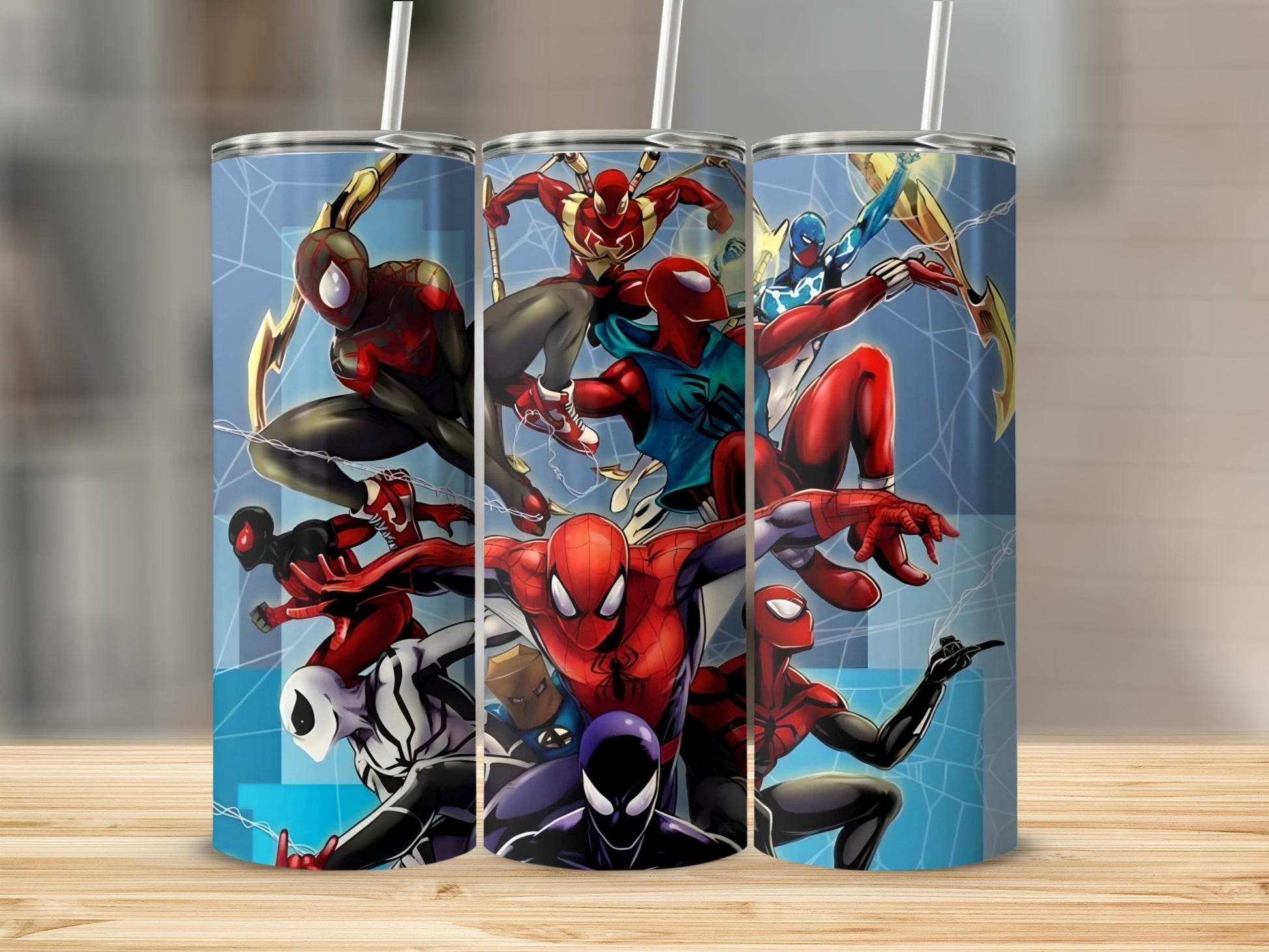 Vibrant Spider Superheroes Design Tumbler Cup