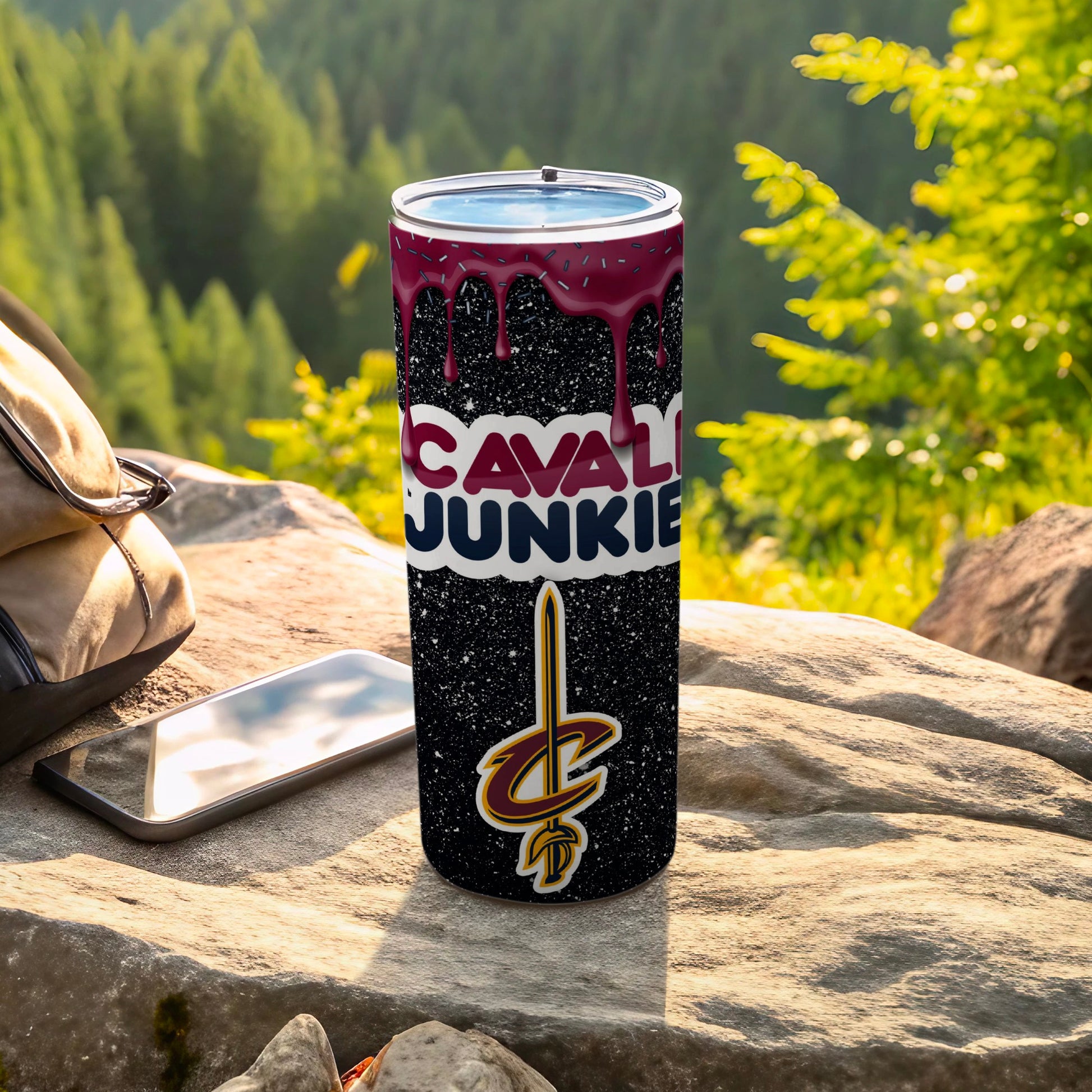 Cavalier Junkie Design Tumbler with Dripping Effect