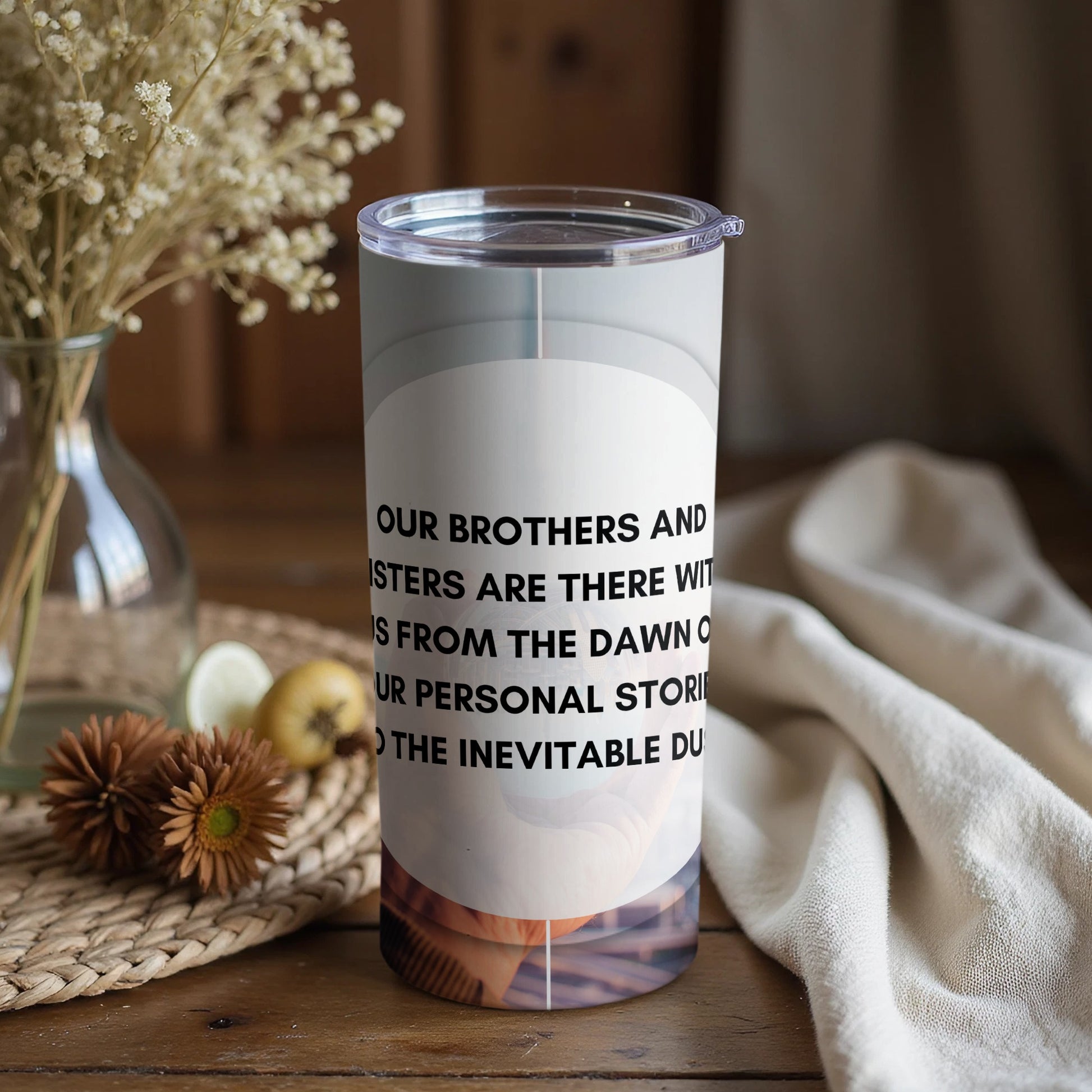 Inspirational Text Print Tumbler for Your Daily Drinks