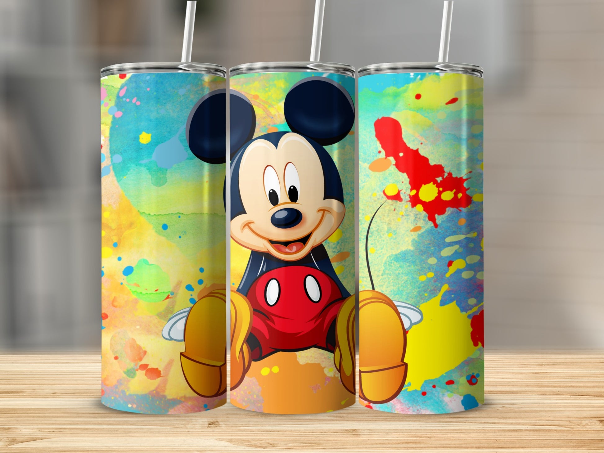Colorful Mickey Mouse Design Tumbler for Kids and Adults