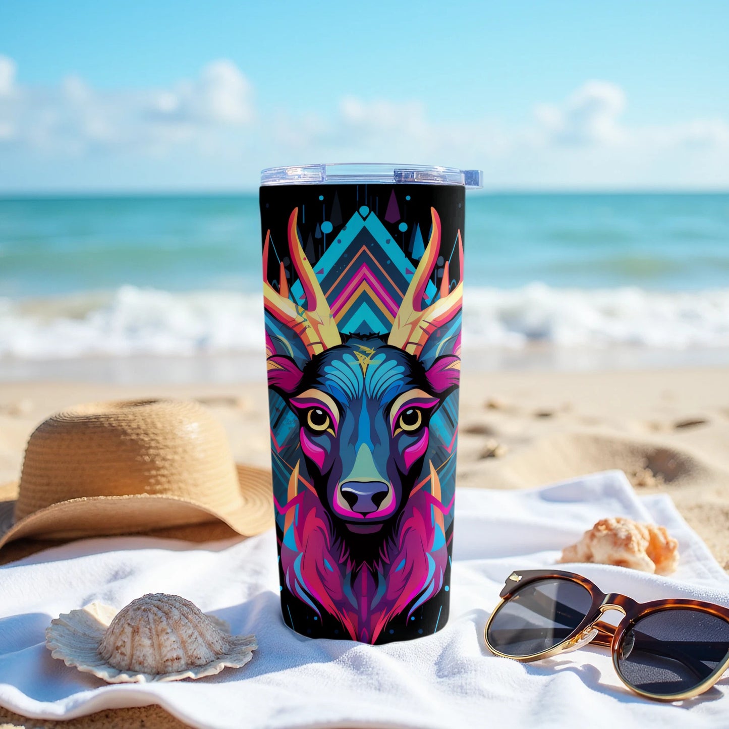 Vibrant Geometric Deer Head Abstract Art Tumbler product type
Deer Art
Geometric Design
Abstract Deer
Vibrant Colors
Colorful Stag
Neon Wildlife
Psychedelic Animal
Digital Art Print
Tumbler Cup
Beverage Holder
Travel Drinkware
Unique Gift
Animal Lover
Modern Art
Eye Catching
Outdoor Lifestyle
Summer Collection
Vacation Essential
Drink On Go
Cool Design
