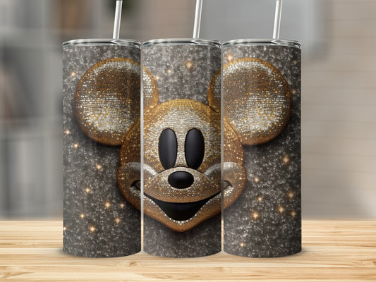 Glittery Mouse Ears Sparkle Design Tumbler