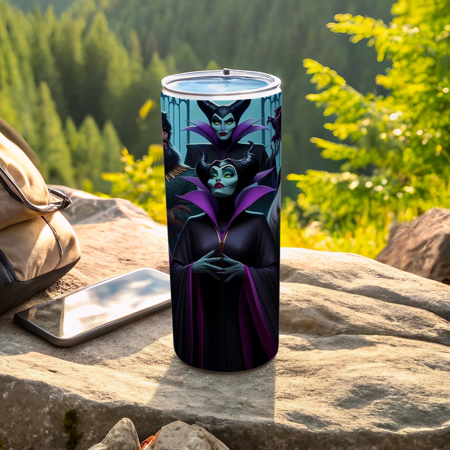 Enchanting Maleficent Artwork Travel Tumbler Cup