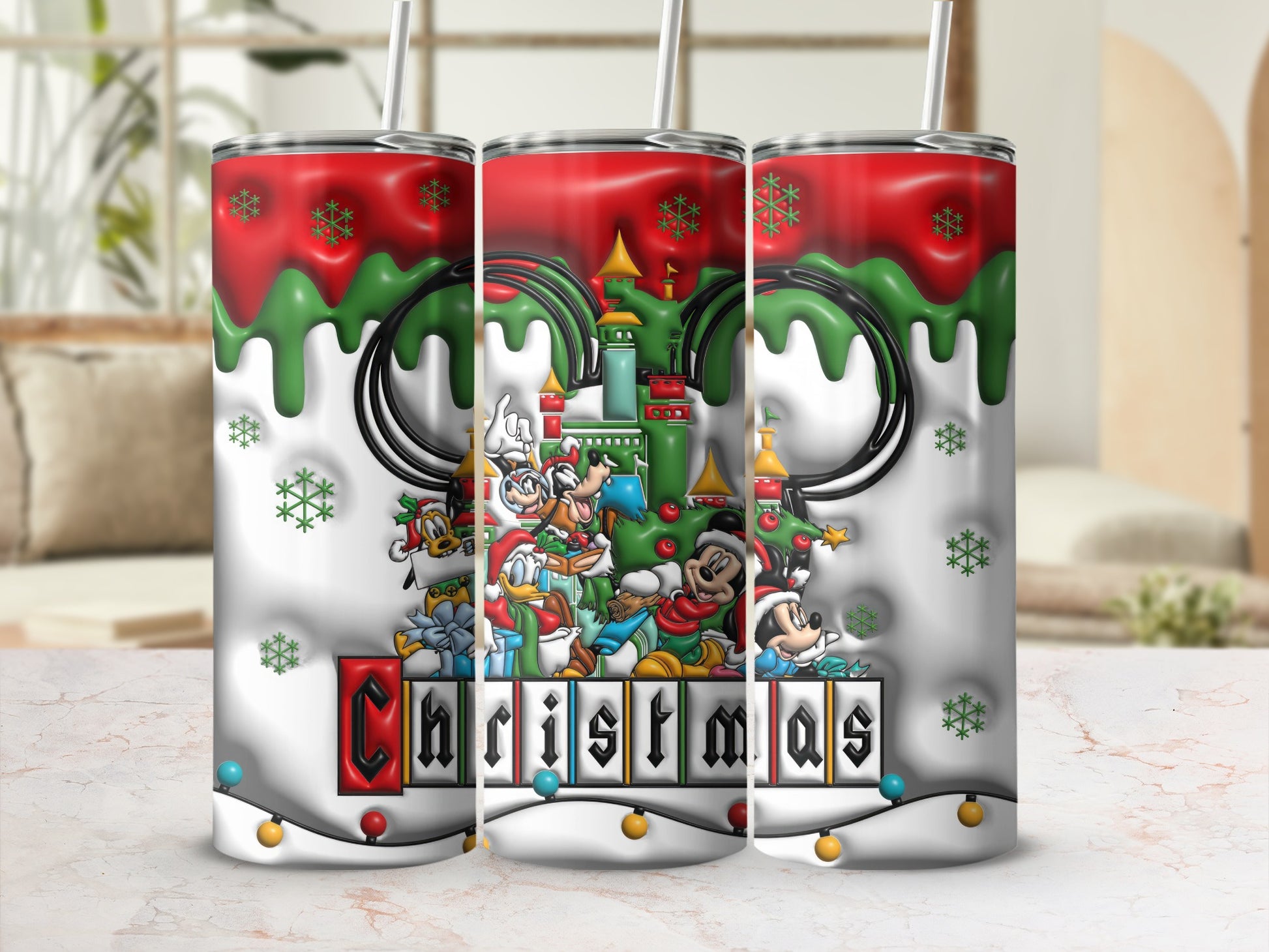 Festive Wonderland Characters Christmas Tumbler