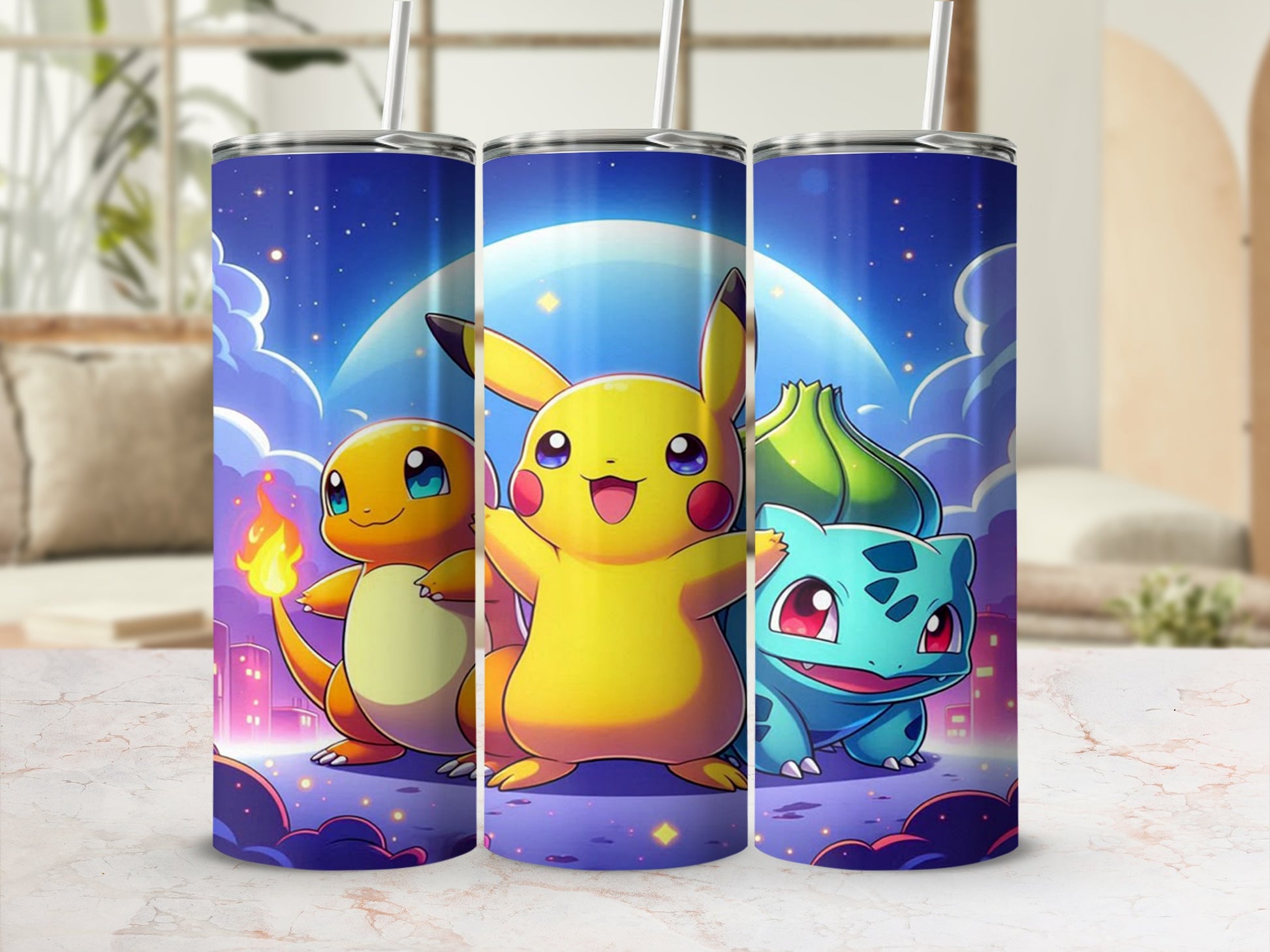 Vibrant Pokémon Character Design Insulated Tumbler