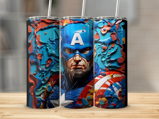 Vibrant Captain America Design Insulated Tumbler Product