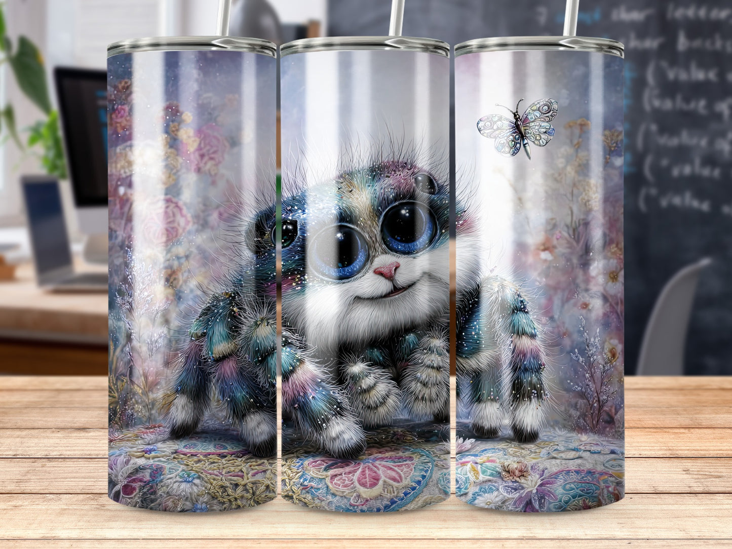 Colorful Whimsical Fantastical Furry Creature Tumbler