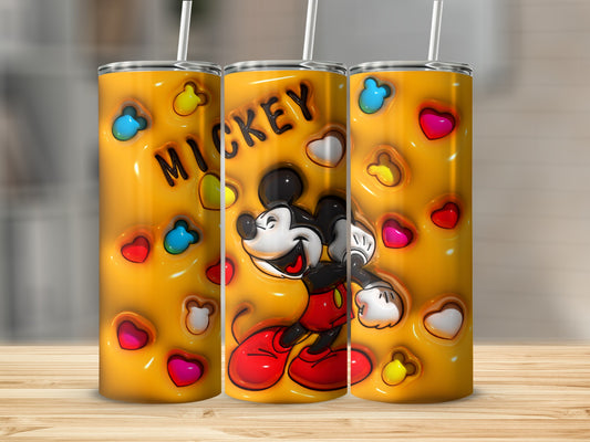 Colorful Mickey Mouse Tumbler With Heart Accents