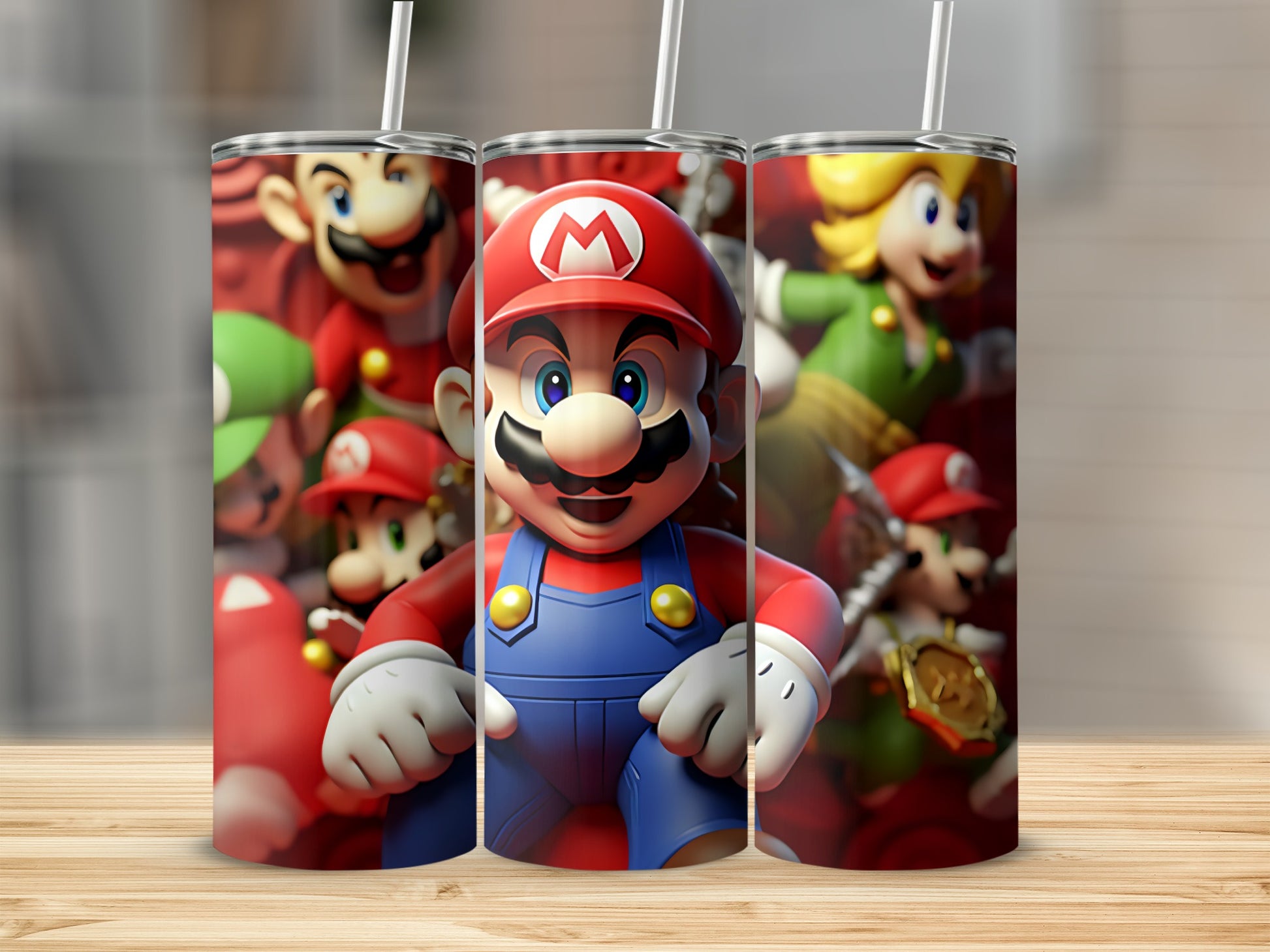 Vibrant Mario Characters Design Insulated Tumbler