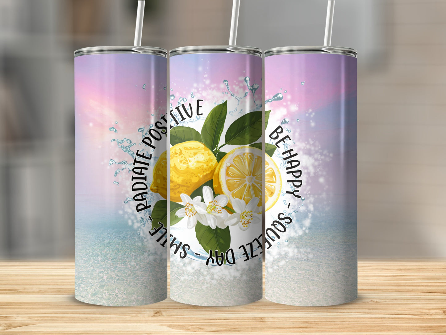 Smile Radiate Positive Be Happy Squeeze Dry tumbler