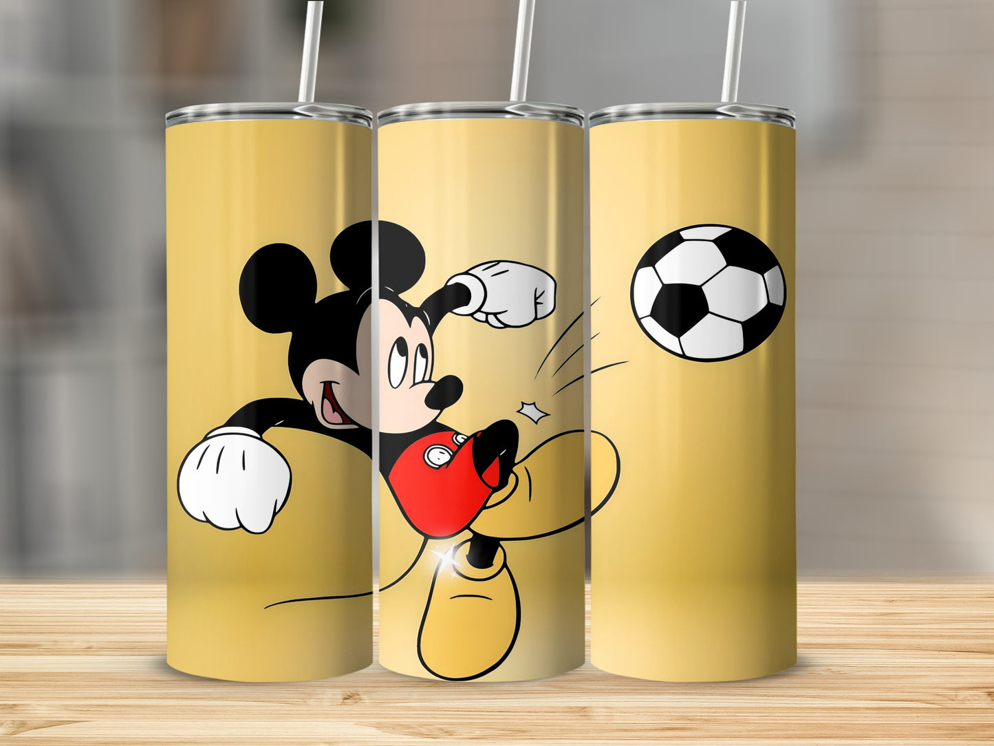 Mickey Kicking Soccer Ball Tumblers