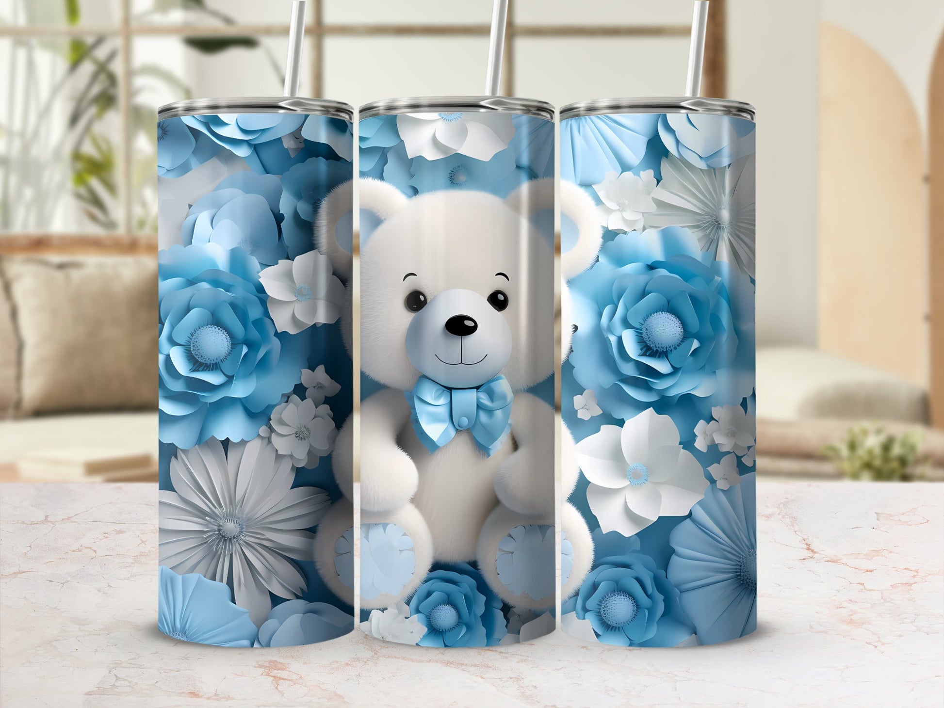 White Teddy Bear Blue Paper Flowers Charming product type
Tumbler
Teddy Bear
Blue Flowers
White Flowers
Paper Flowers
Floral Design
Cute Bear
Adorable Gift
Baby Shower
Nursery Decor
Drinkware
Insulated Cup
Kids Tumbler
Birthday Gift
Gift Idea
Aesthetic Design
Unique Gift
Bear Lover
Flower Power
Custom Tumbler