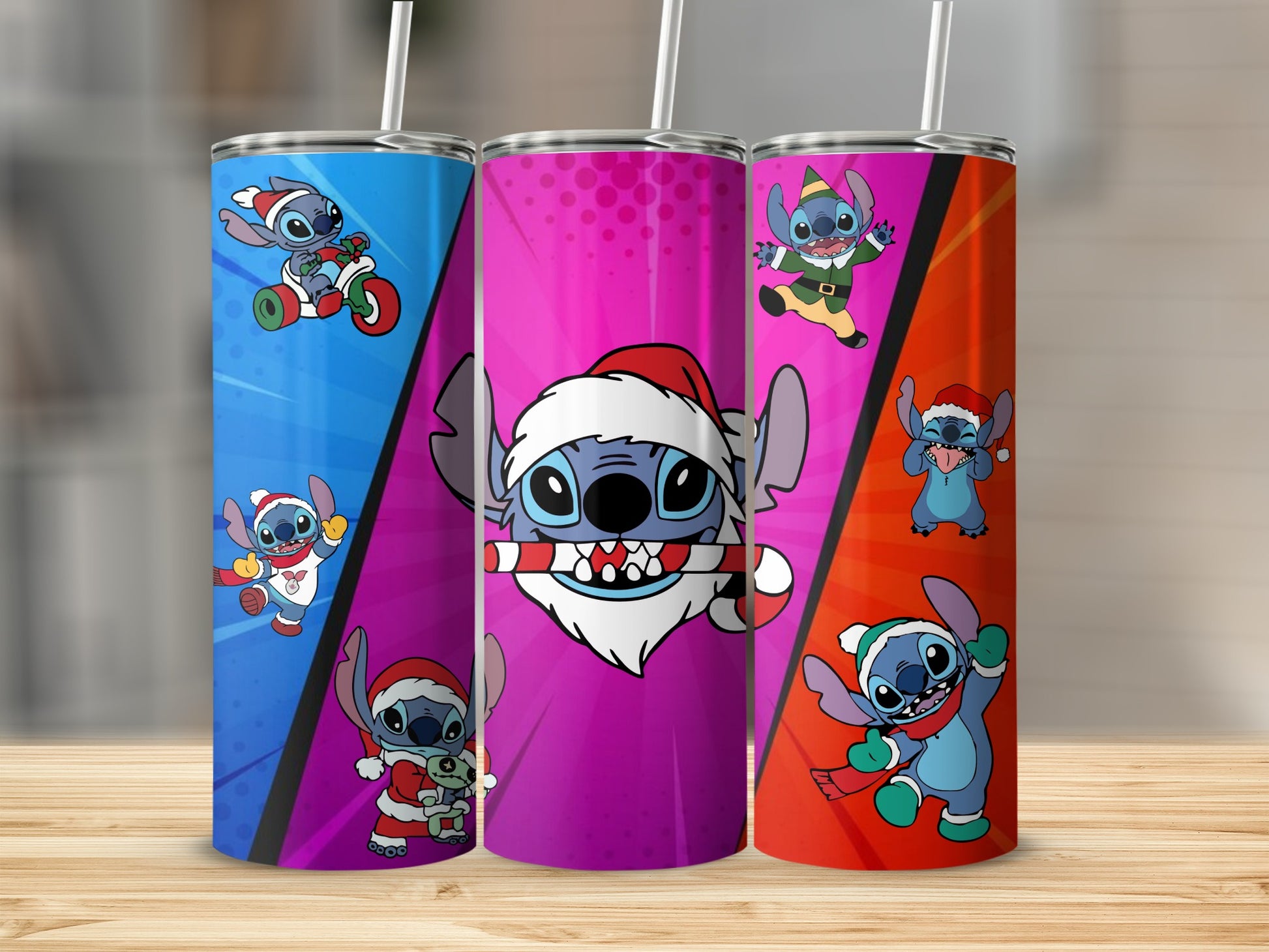 Cute Festive Character Tumblers for Holiday Season