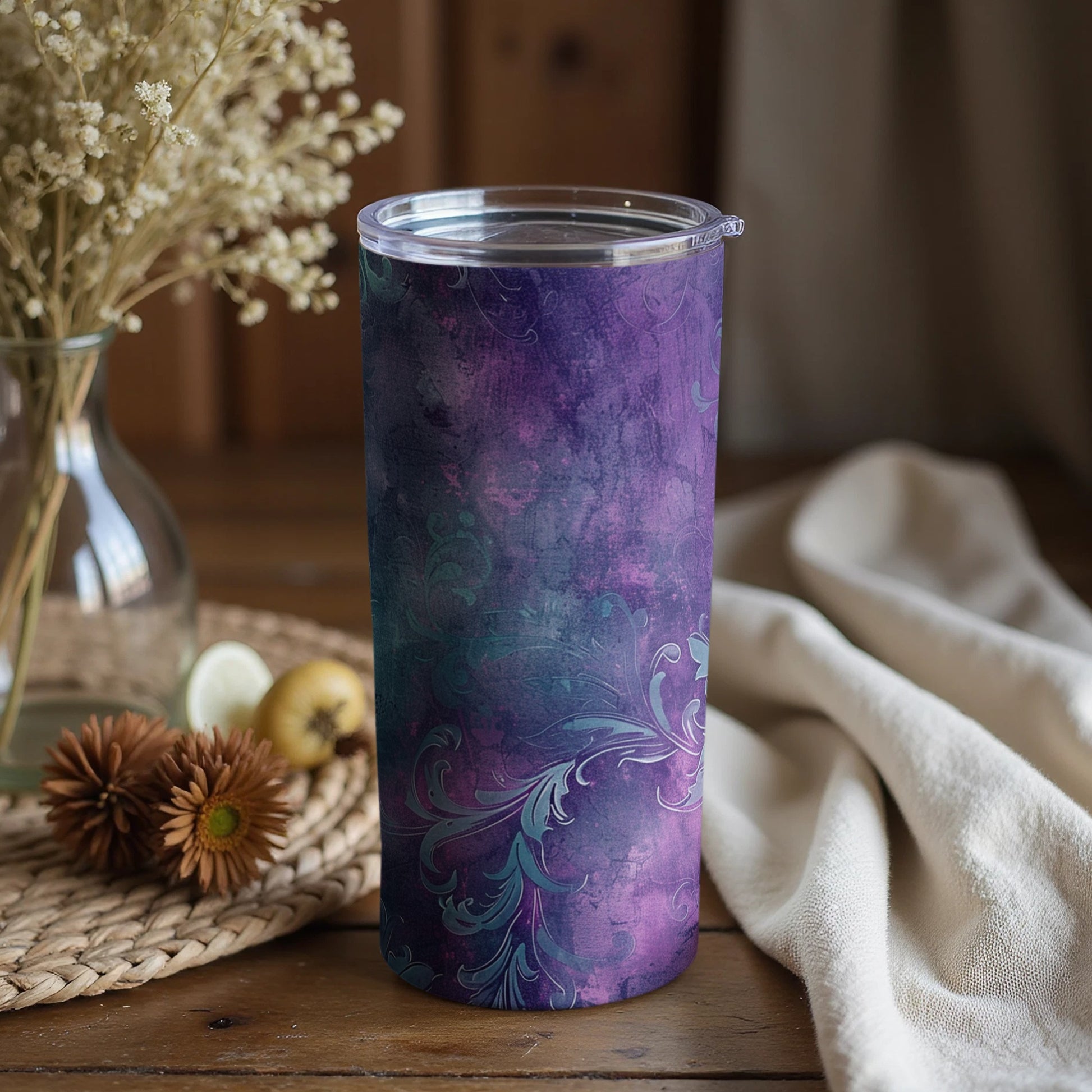 Beautiful Abstract Design Insulated Tumbler Cup