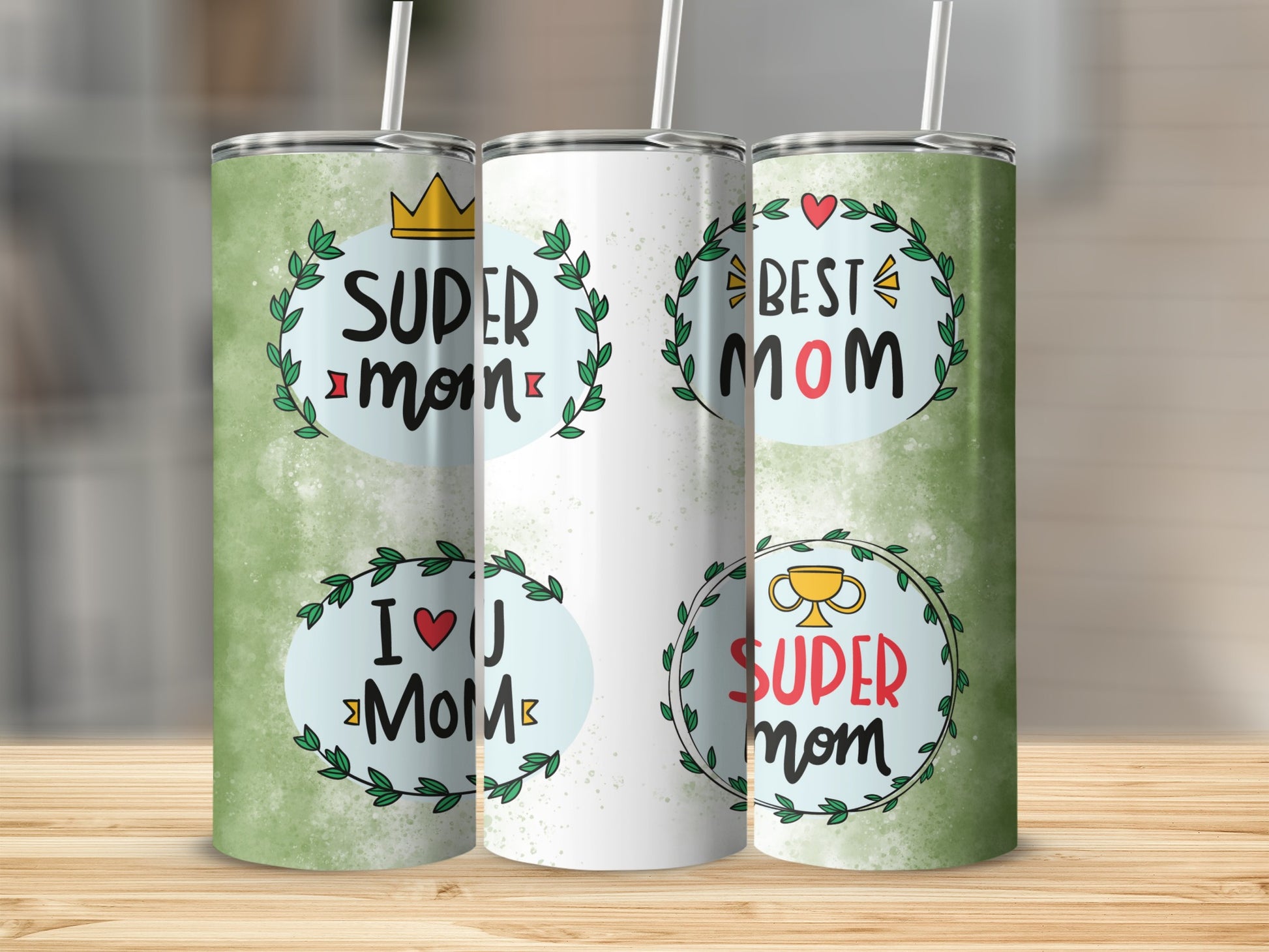 Super Mom Best Mom I Love U Mom Tumblers