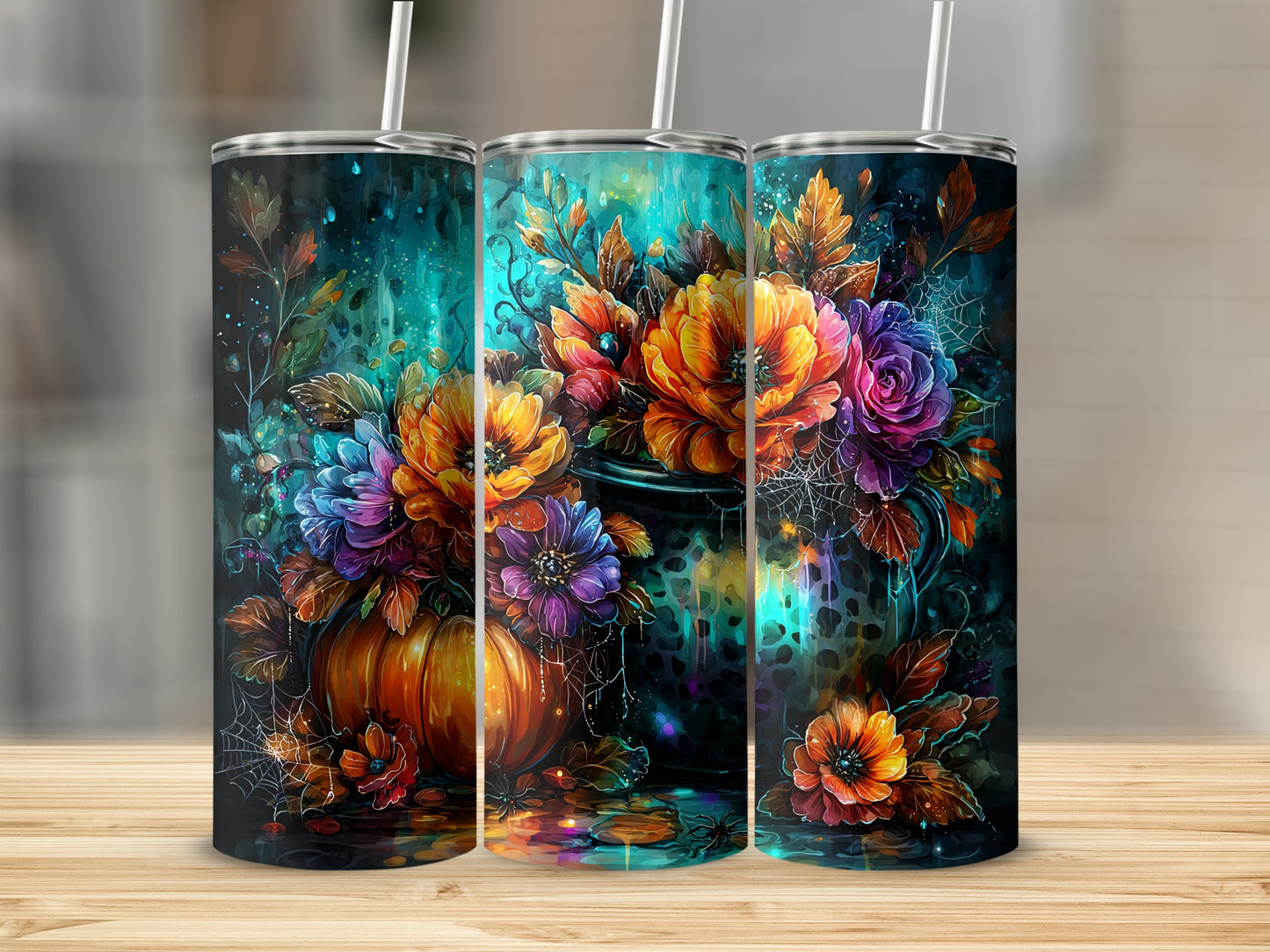 Autumn Floral Design Insulated Tumbler Set Product