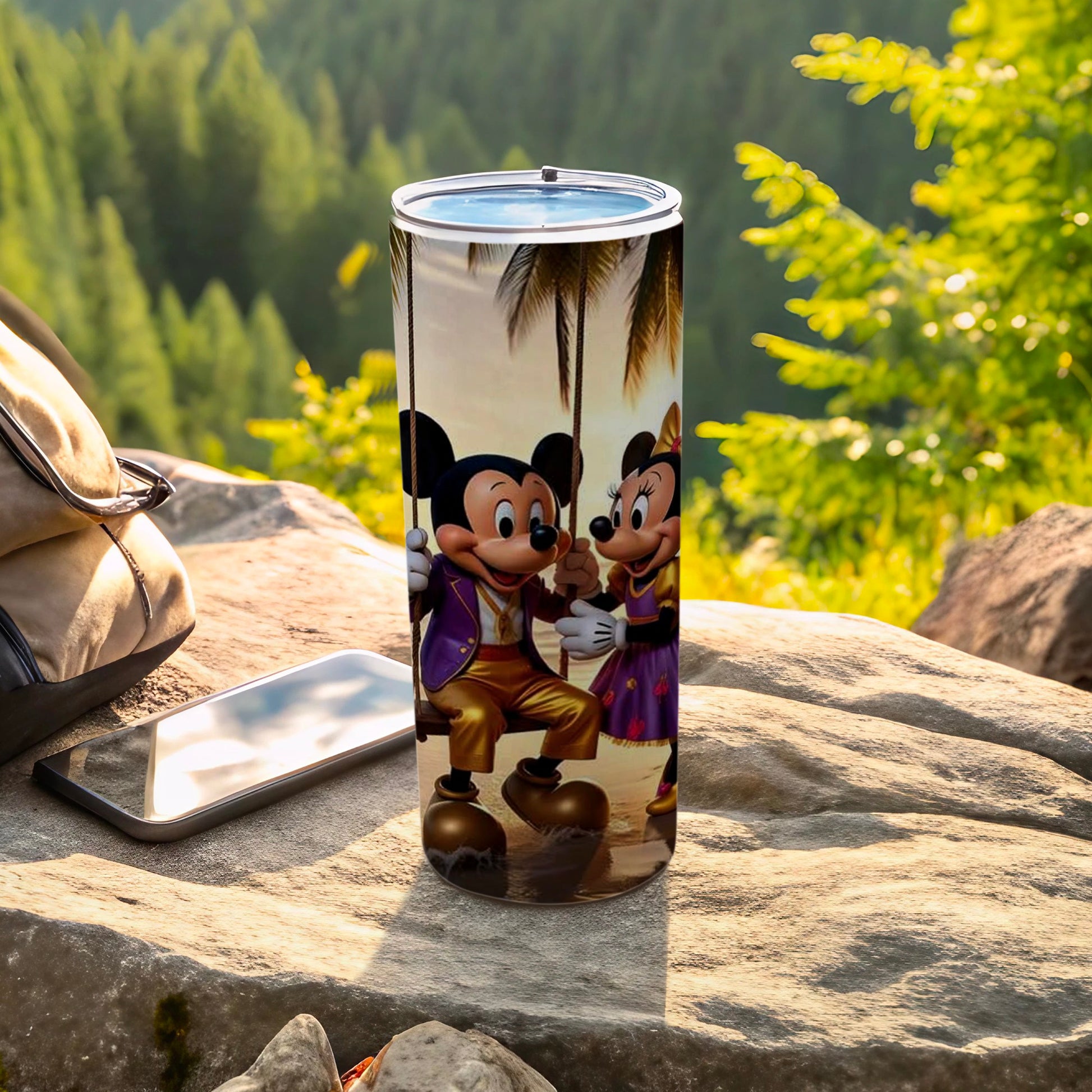 Mickey and Minnie Mouse Swinging Outdoor Tumbler