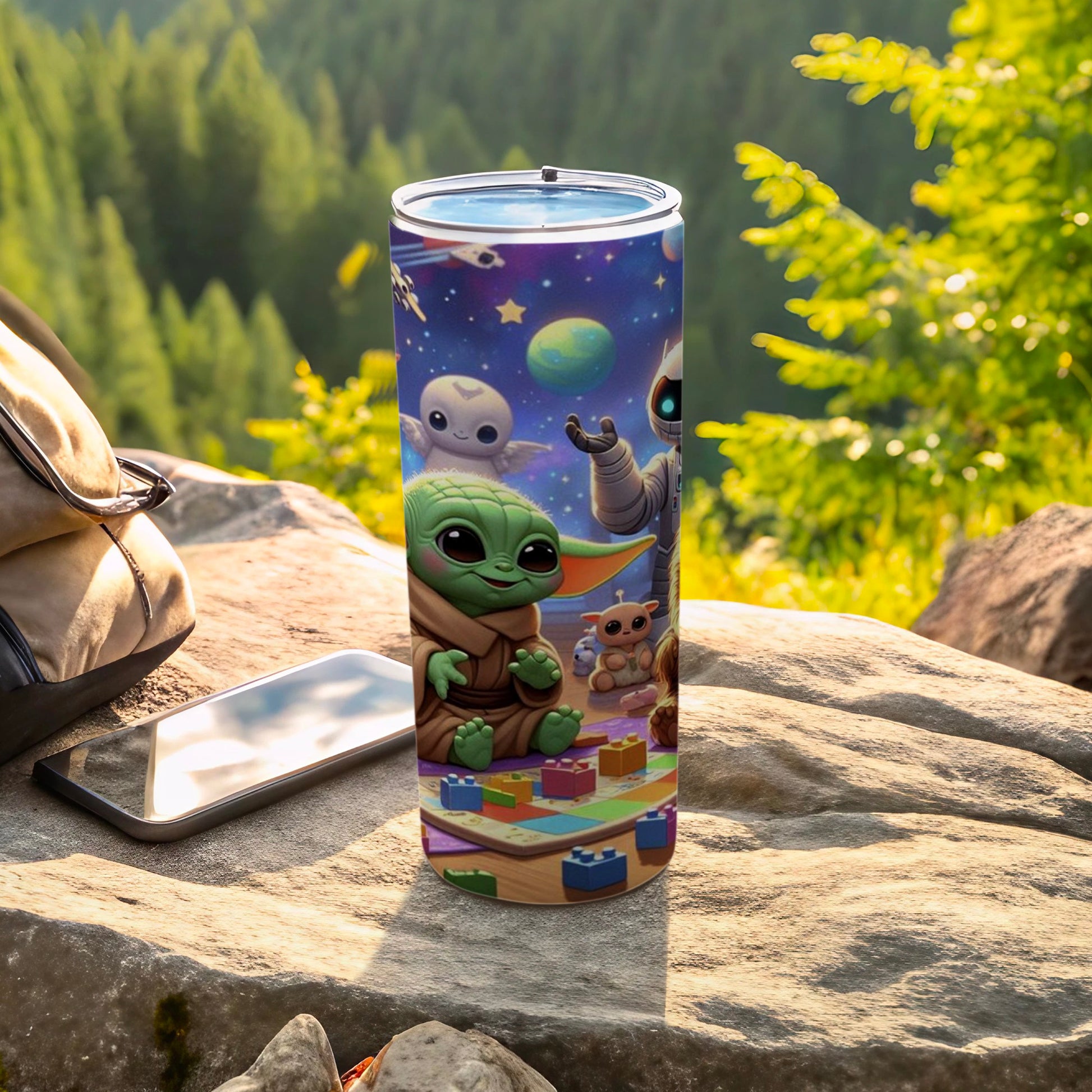 Adorable Alien Characters Custom Travel Tumbler