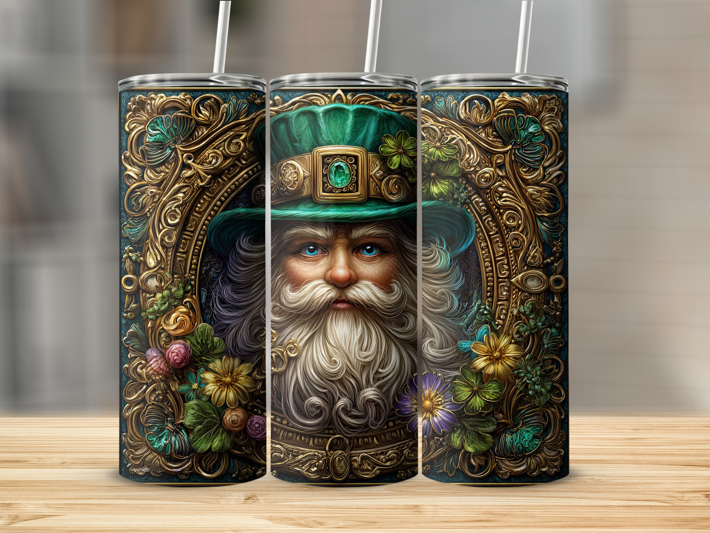 Intricately Designed Leprechaun Theme Tumbler Product