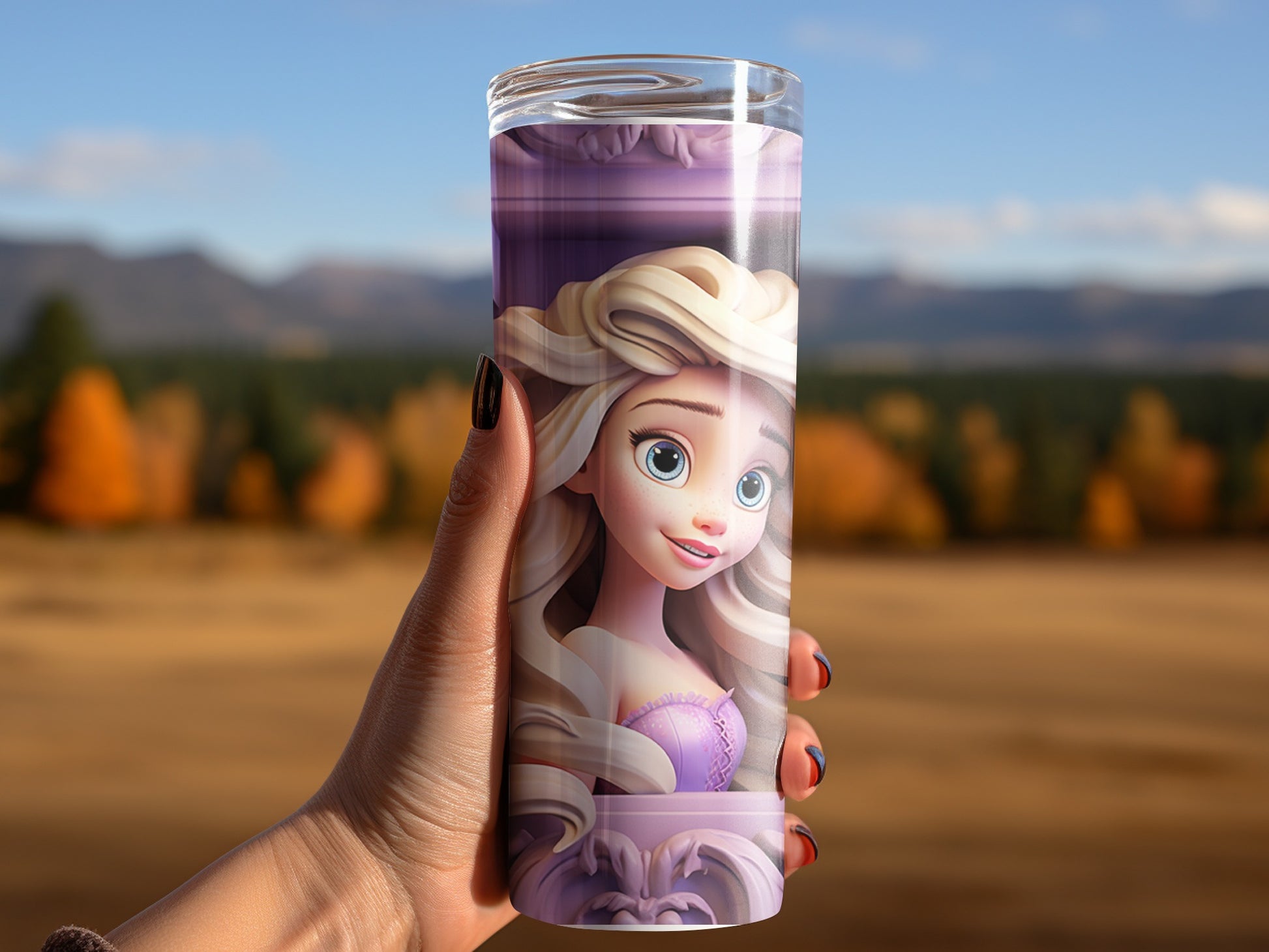 Charming Tall Cup with Animated Character Print