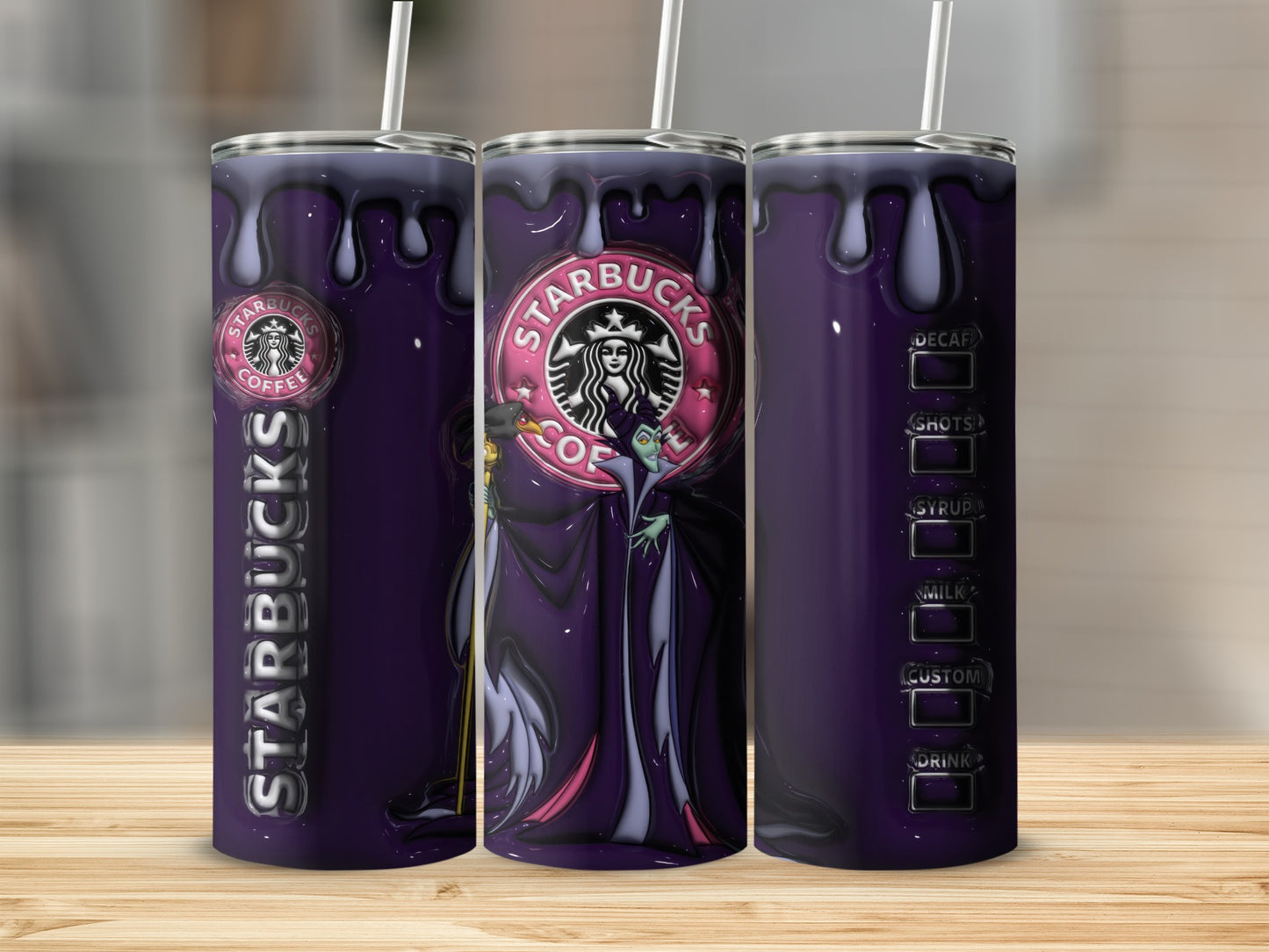 Starbucks Drippy Dark Purple Tumbler with Straw
