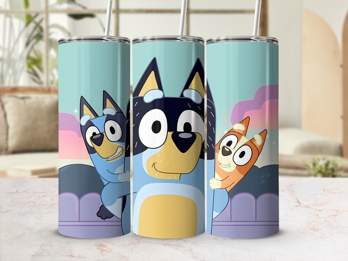Cute Cartoon Character Family-Themed Tumbler Cup