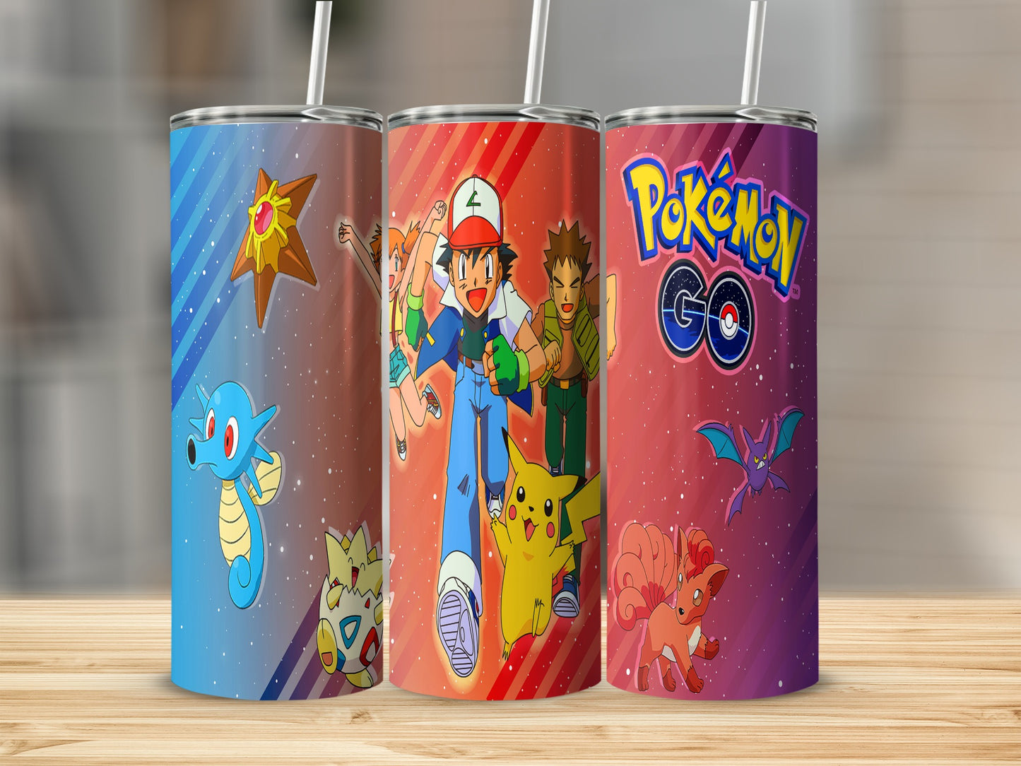 Pokémon GO Characters and Logo Tumbler Cup
