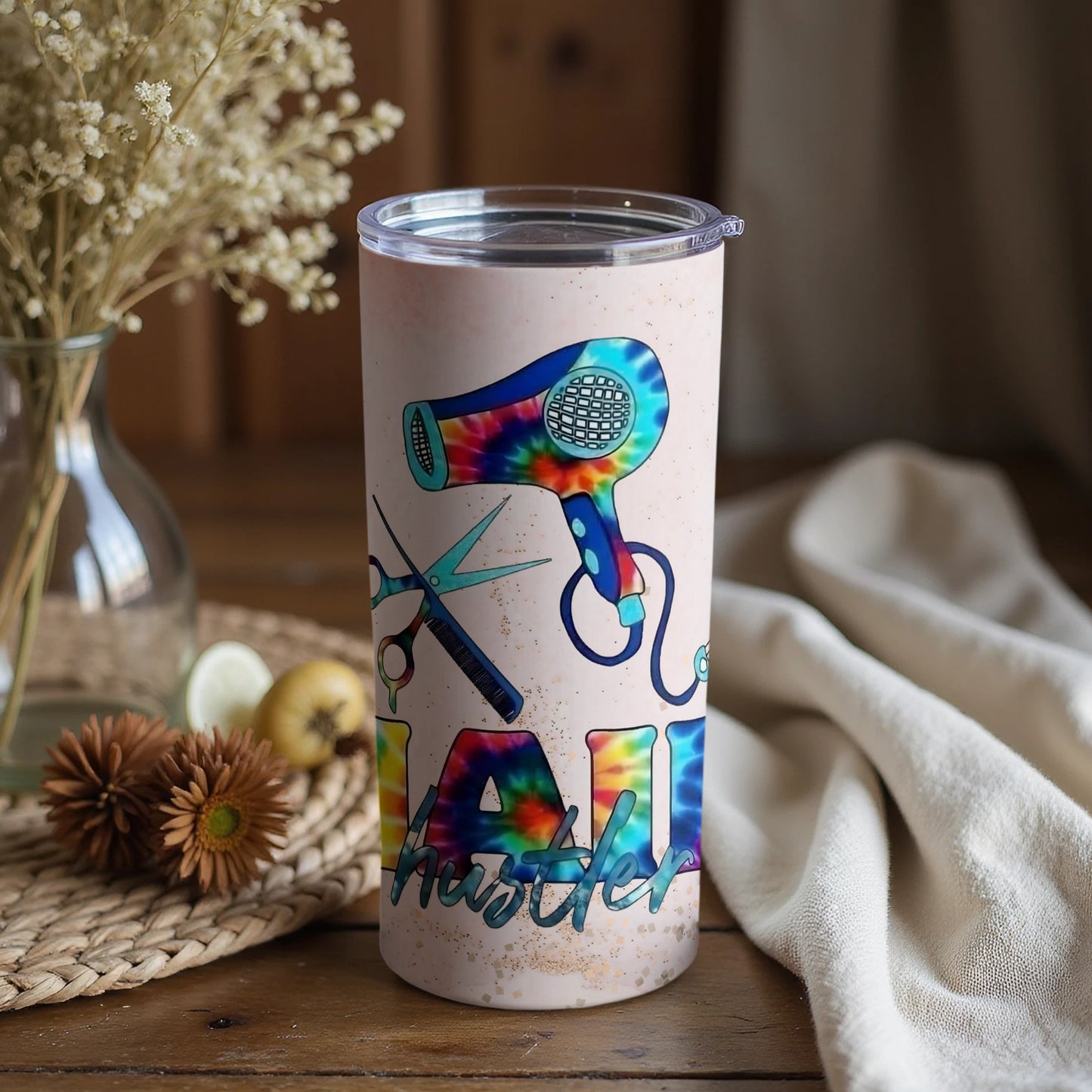 Colorful Hair Hustler Travel Tumbler for Daily Use