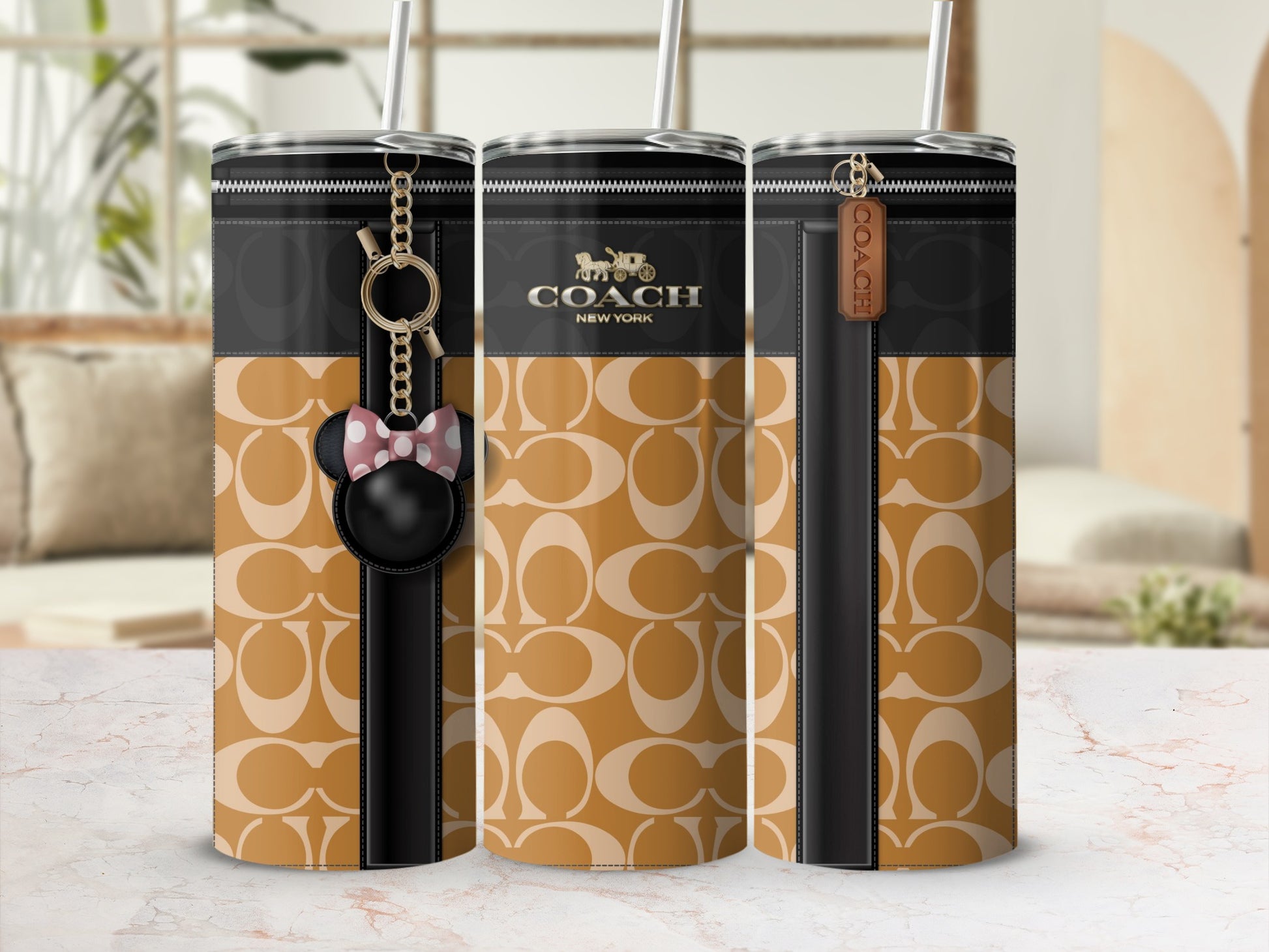 Stylish Designer-Inspired Personalized Travel Tumbler