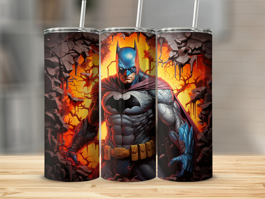 Epic Superhero Themed Tumbler with Intense Design