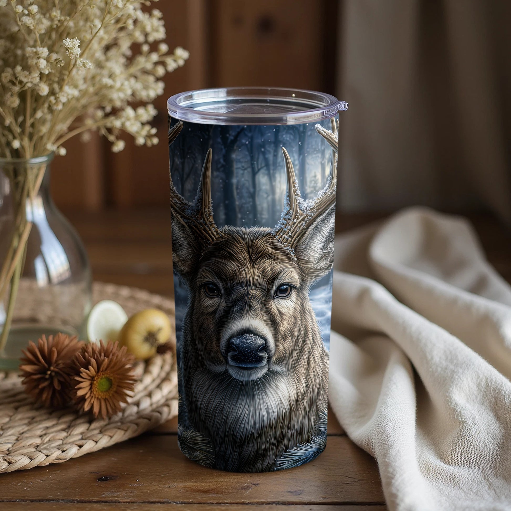 Majestic Deer Illustration Insulated Tumbler Product
