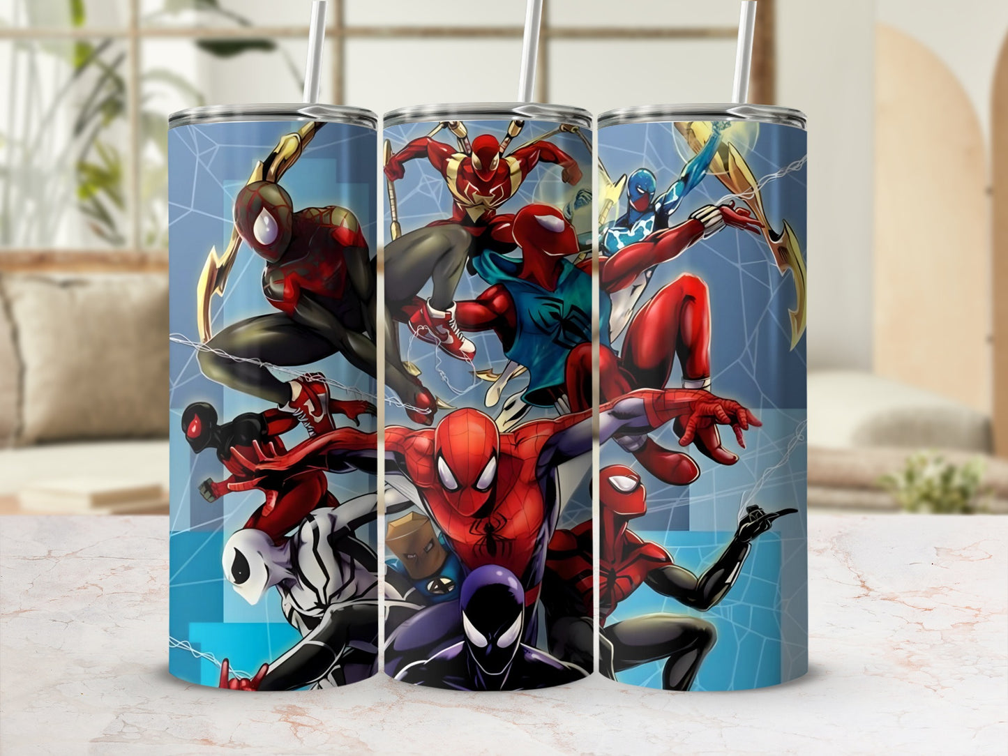 Colorful Superhero Design Insulated Tumbler Cups