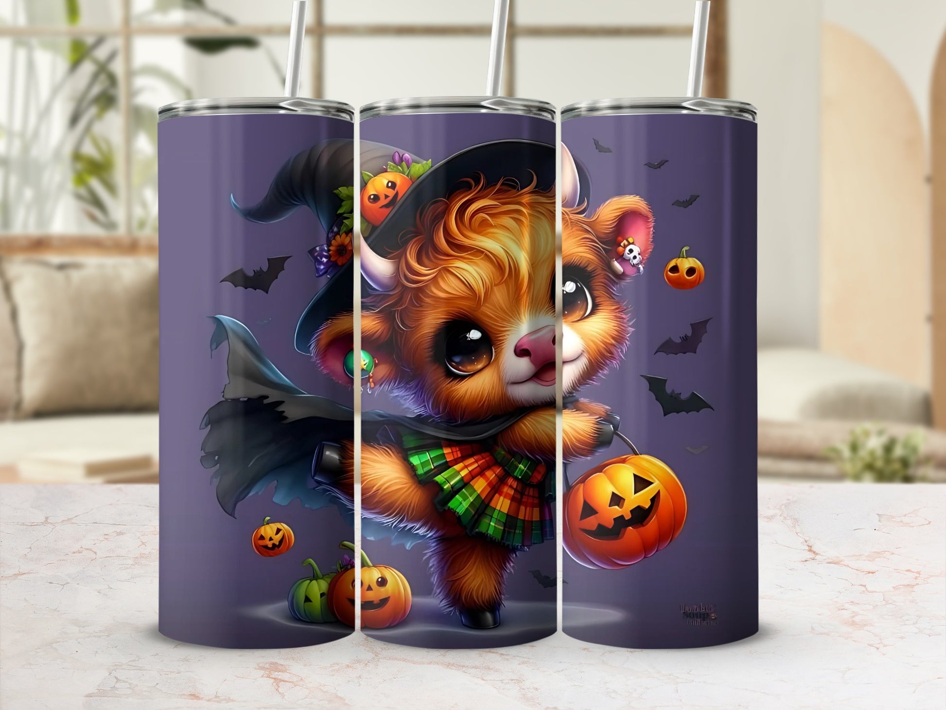 Adorable Halloween Animal Witch Tumbler for Festive Joy
