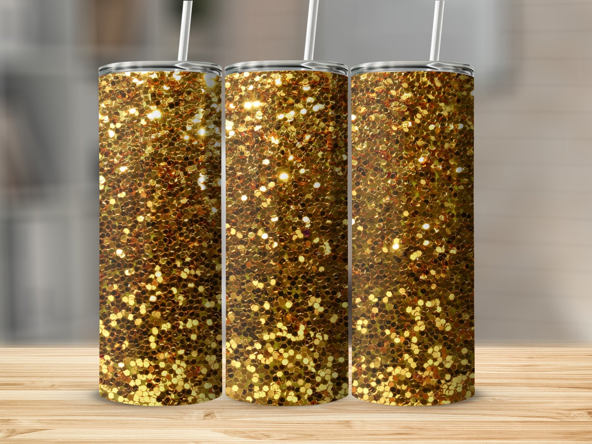 Glittering Gold Sparkle Pattern Tumbler