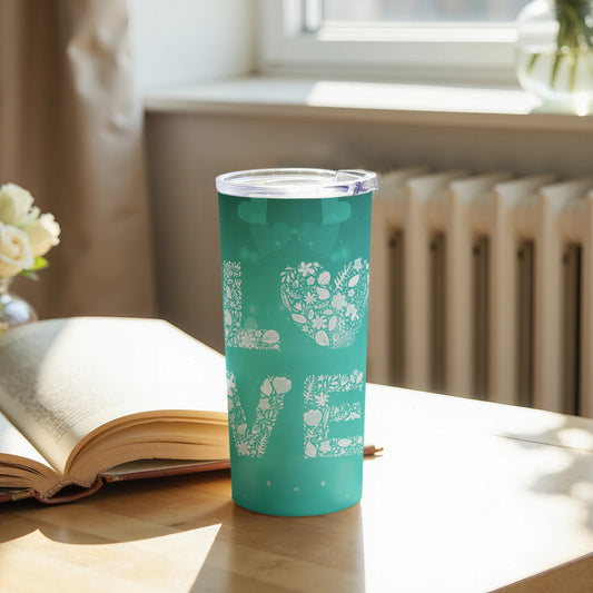 Floral Love Insulated Coffee Tumbler for Beverage Enthusiasts