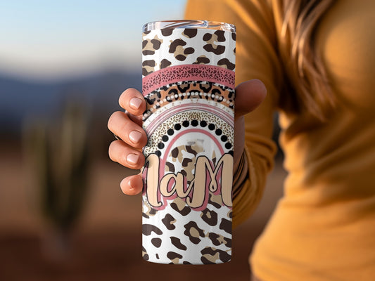 Stylish Leopard Print LaM Design Insulated Tumbler
