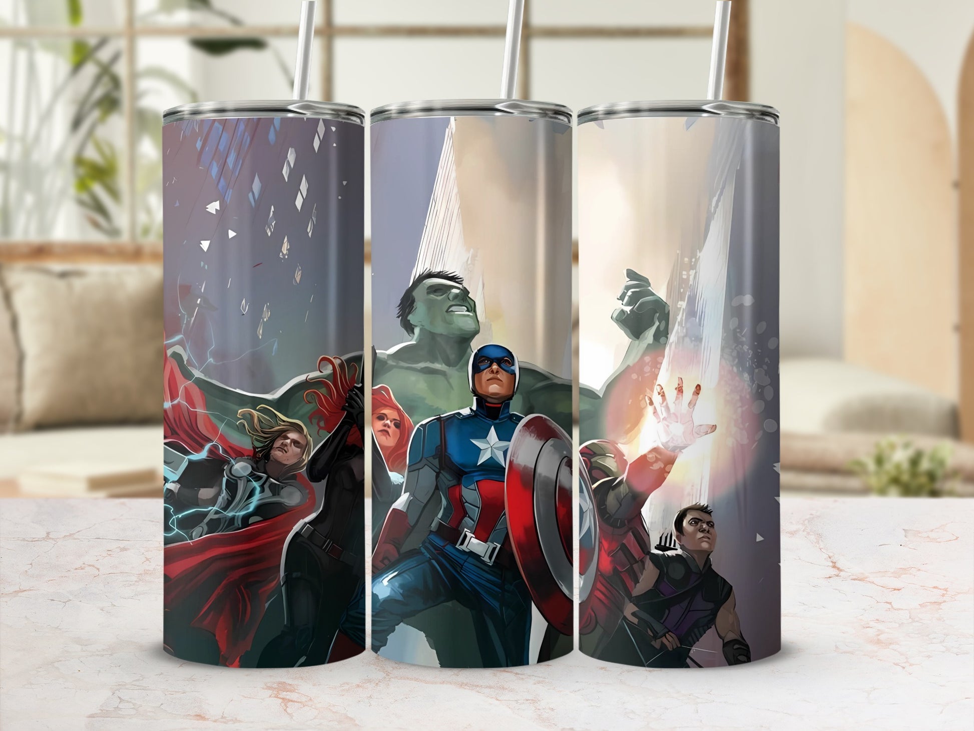 Marvel Superhero Team Stainless Steel Tumbler