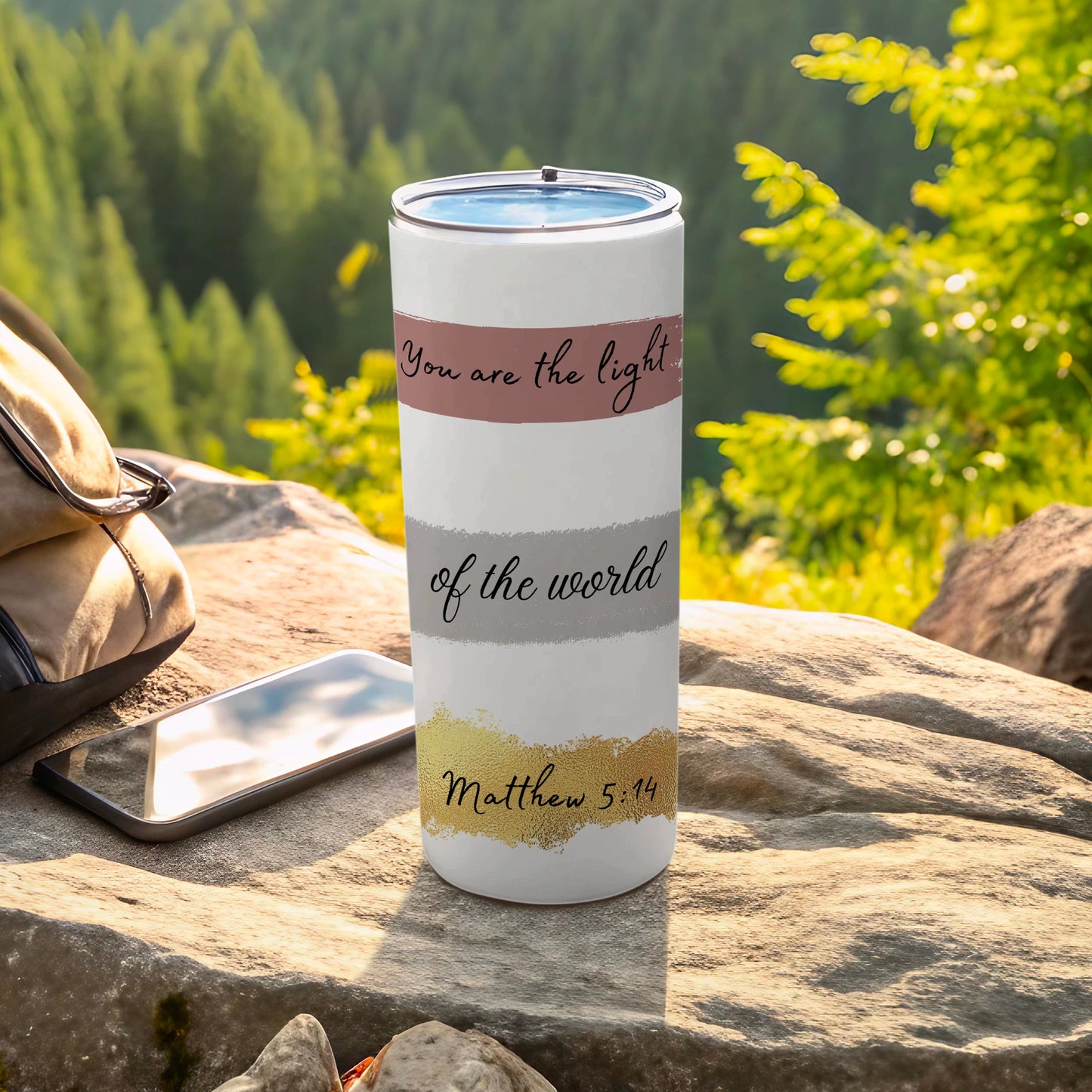 You Are the Light of the World Matthew 5:14 tumbler