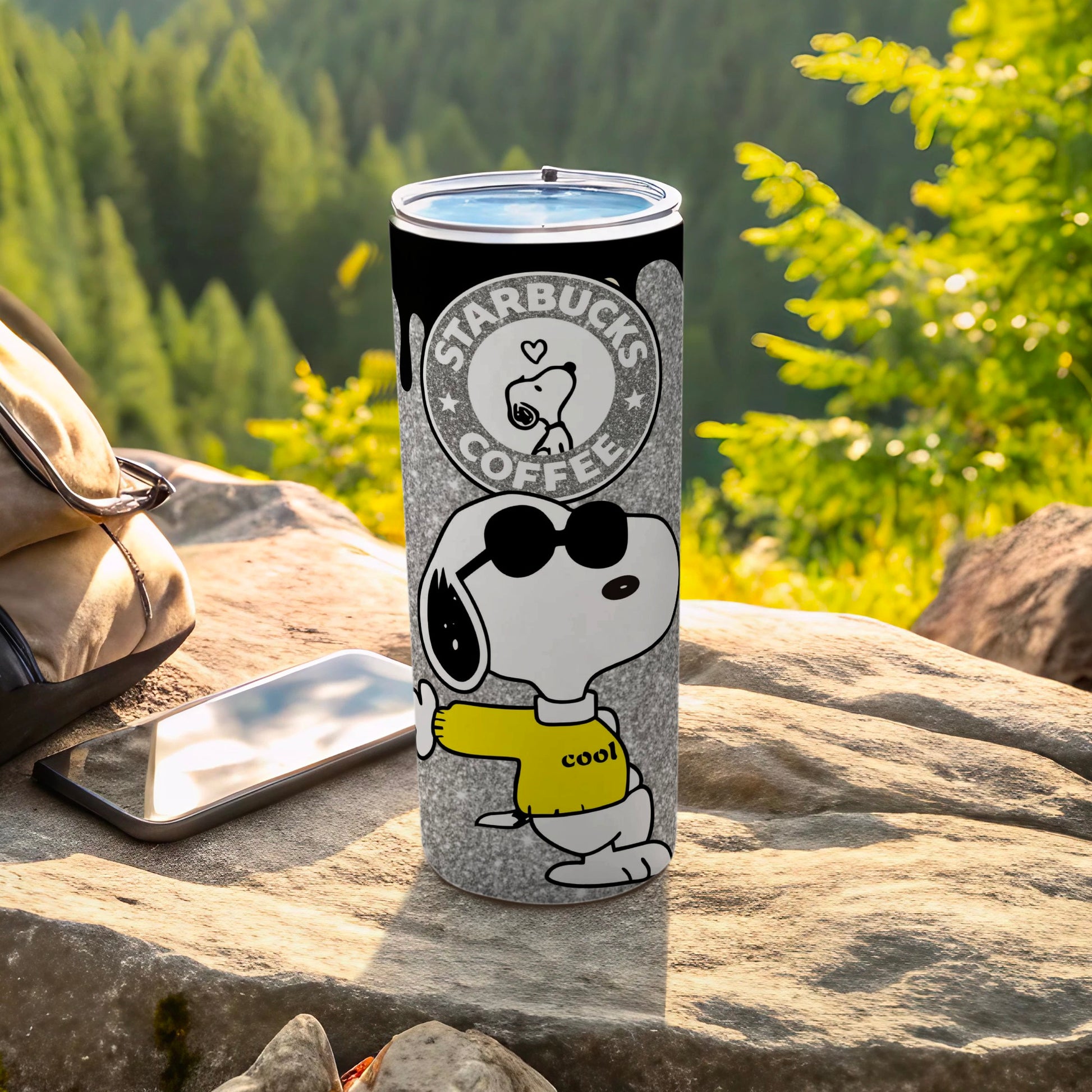 Cool Snoopy Starbucks Coffee Stainless Steel Tumbler