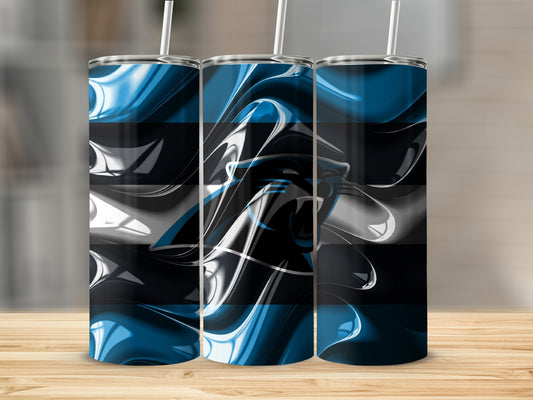 Carolina Panthers Abstract Style Design Graphic Tumblers