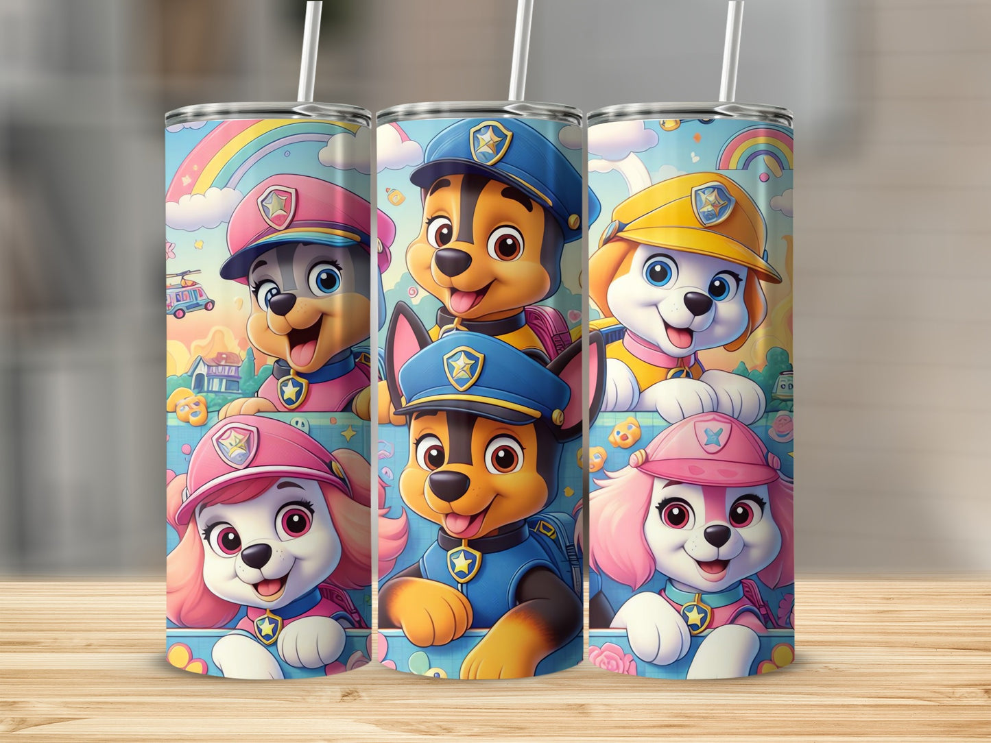 Colorful Kids Cartoon Character Design Insulated Tumbler