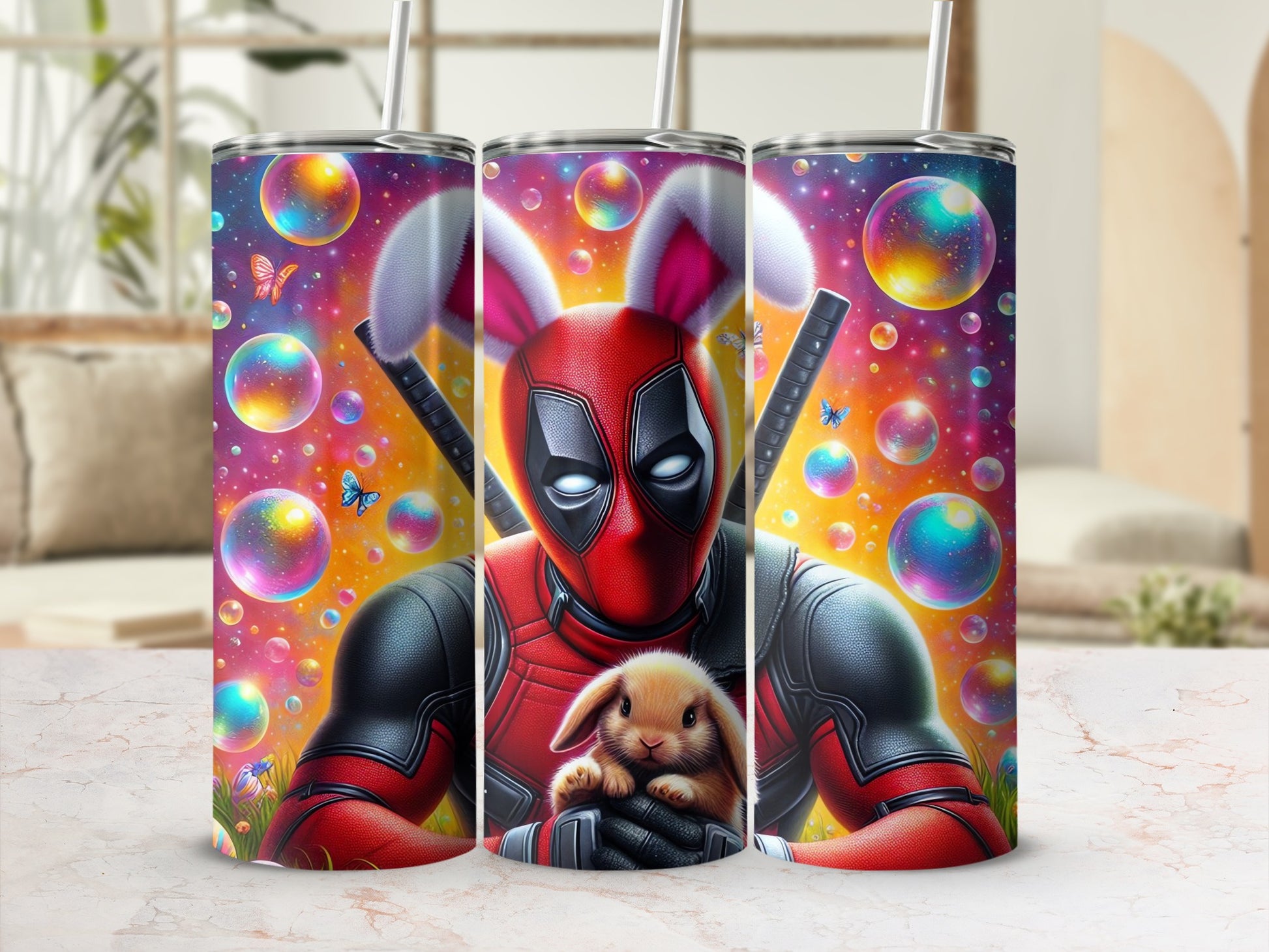 Deadpool Bunny Ears Baby Bunny Bubbles Tumbler product type